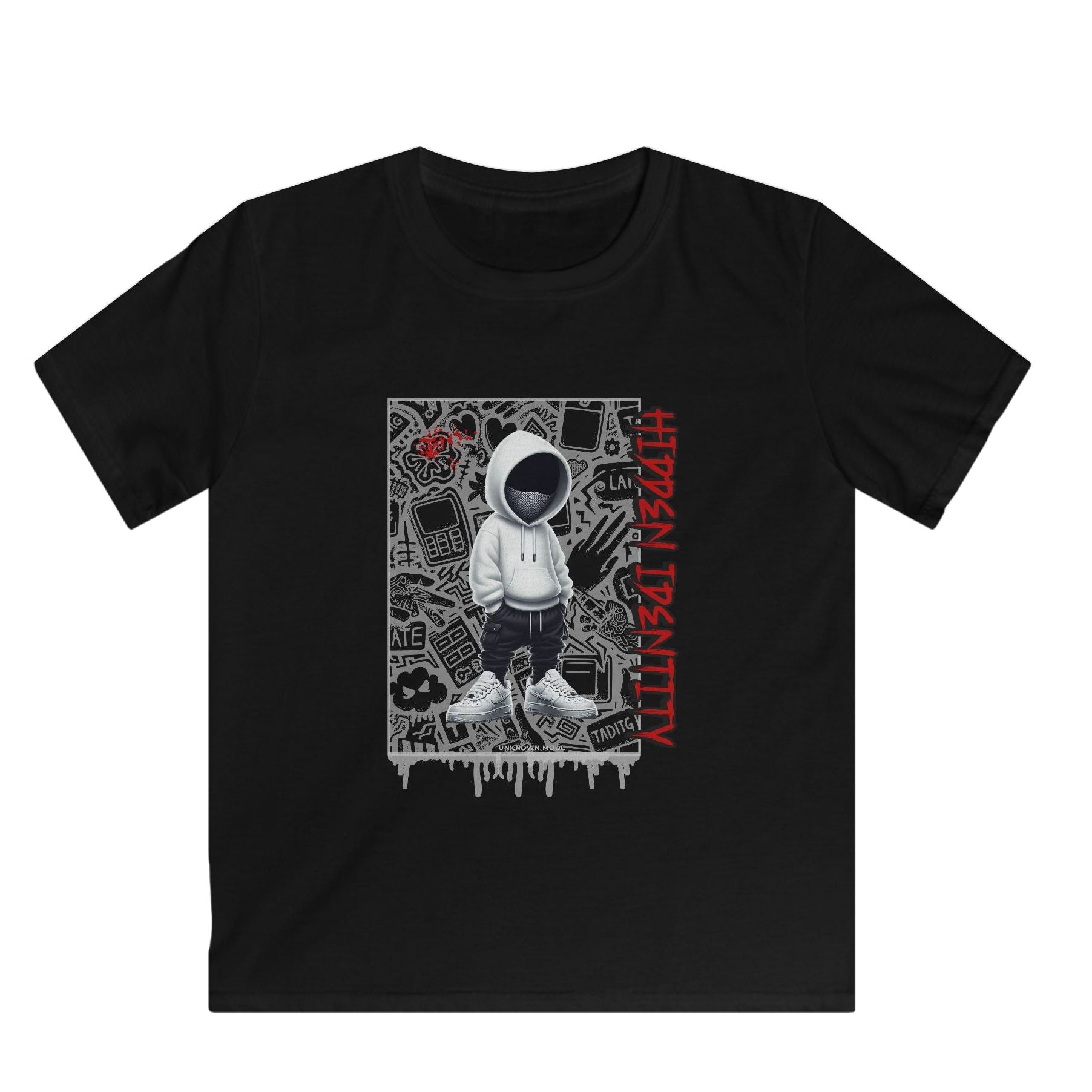 Hidden Identity Çocuk Tişört – Streetwear Grafik Baskılı Erkek Çocuk T-Shirt