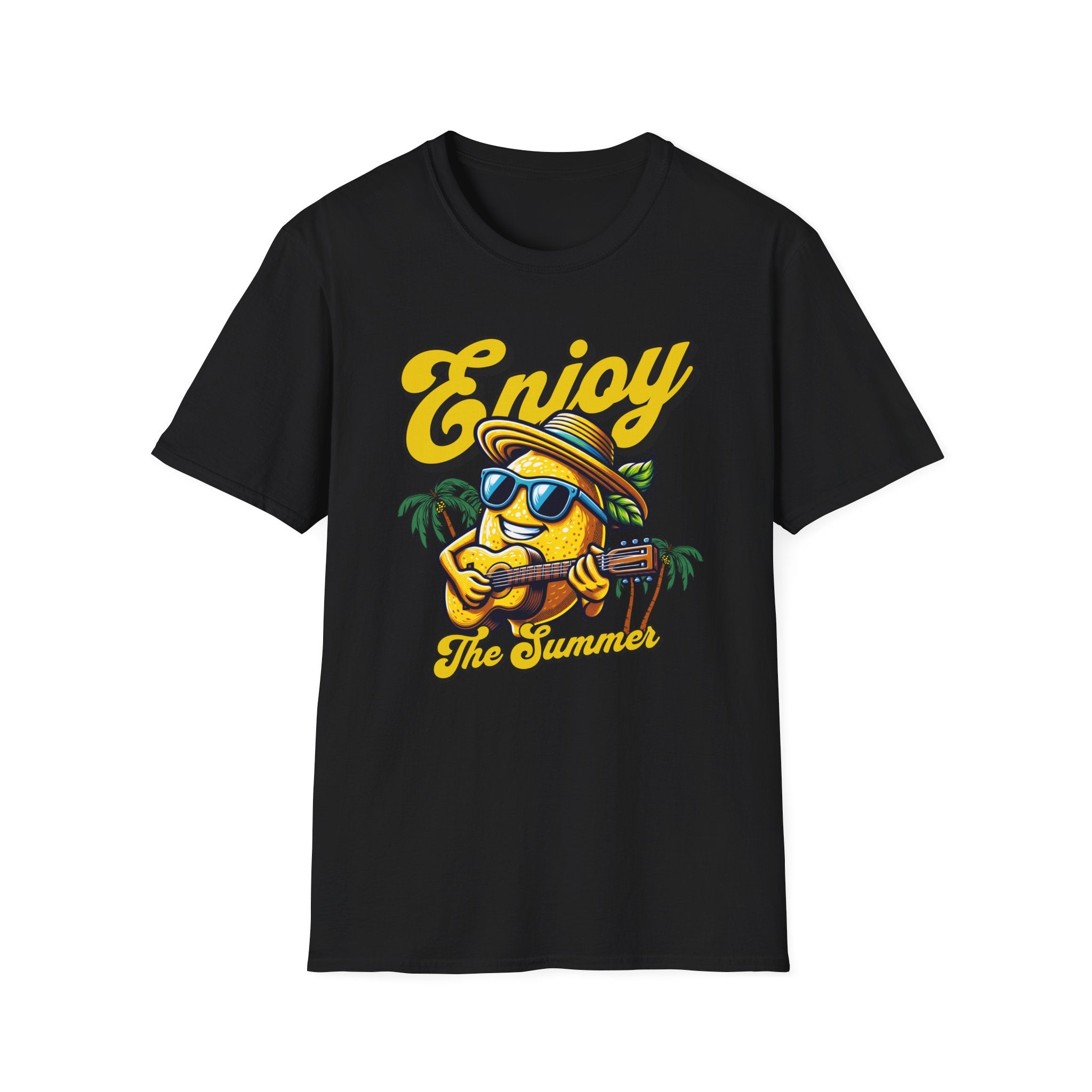 Enjoy The Summer Unisex Tişört – Yaz Temalı Eğlenceli Limon Tasarım Baskılı Tişört