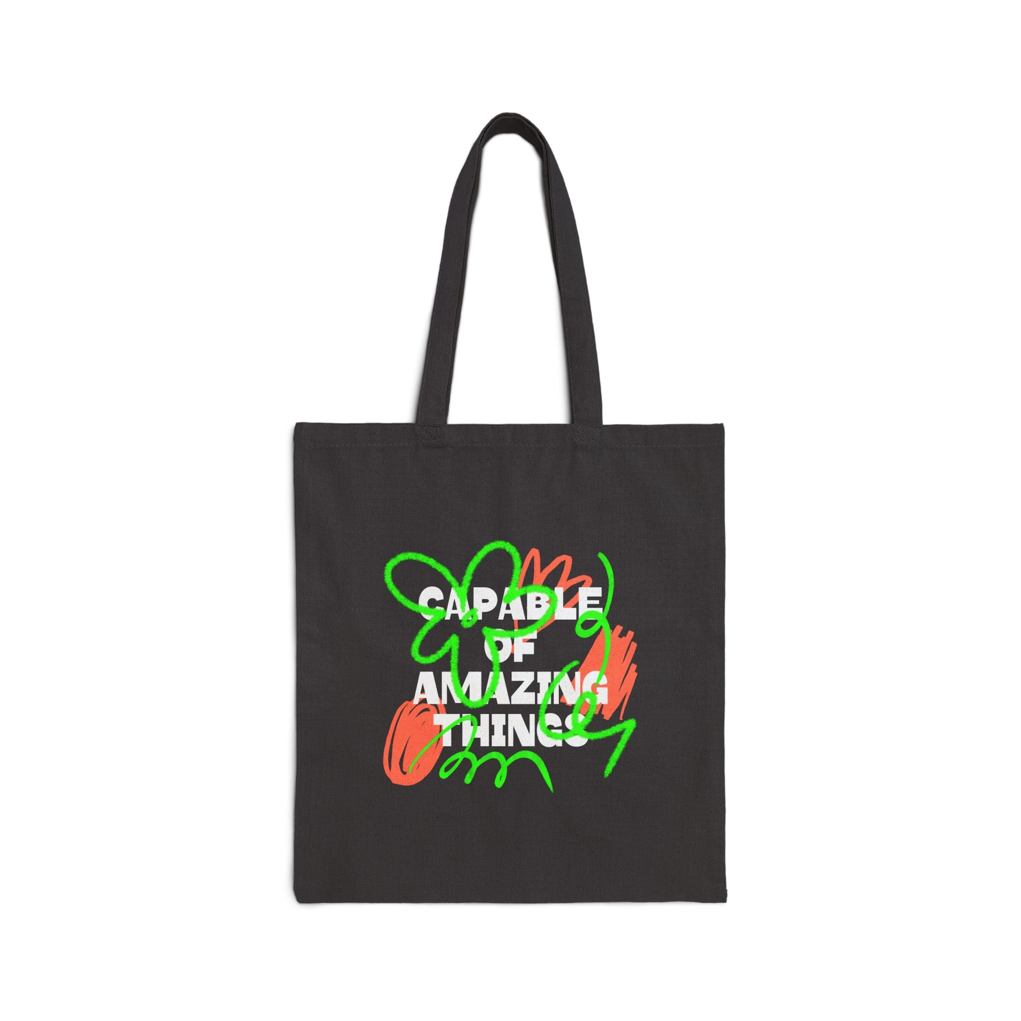 Capable of Amazing Things – Gabardin Fermuarlı Tote Çanta