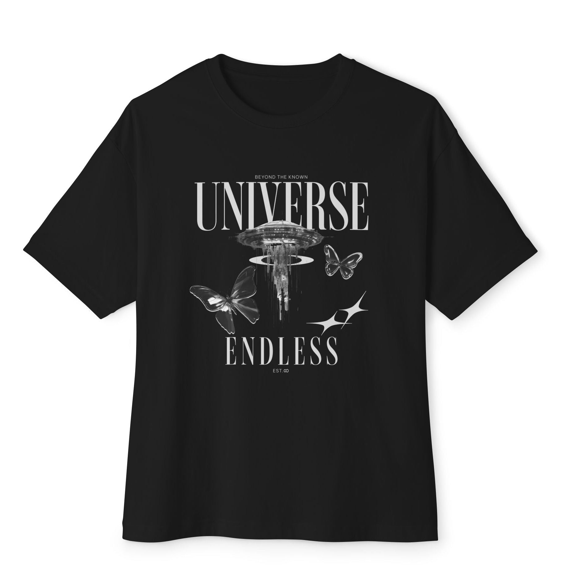 Universe Endless Oversize Tişört – Premium Grafik Streetwear Kadın Tee