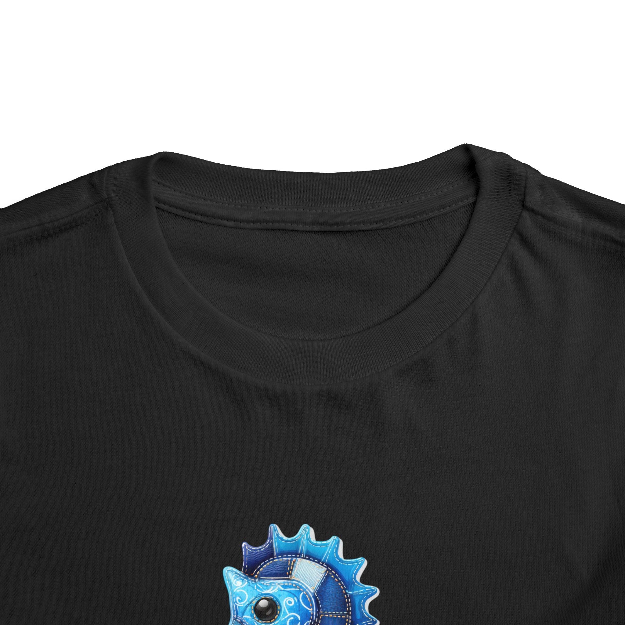 Pamuk Çocuk Tişört – Mavi Denizatı Baskılı Çocuk T-Shirt
