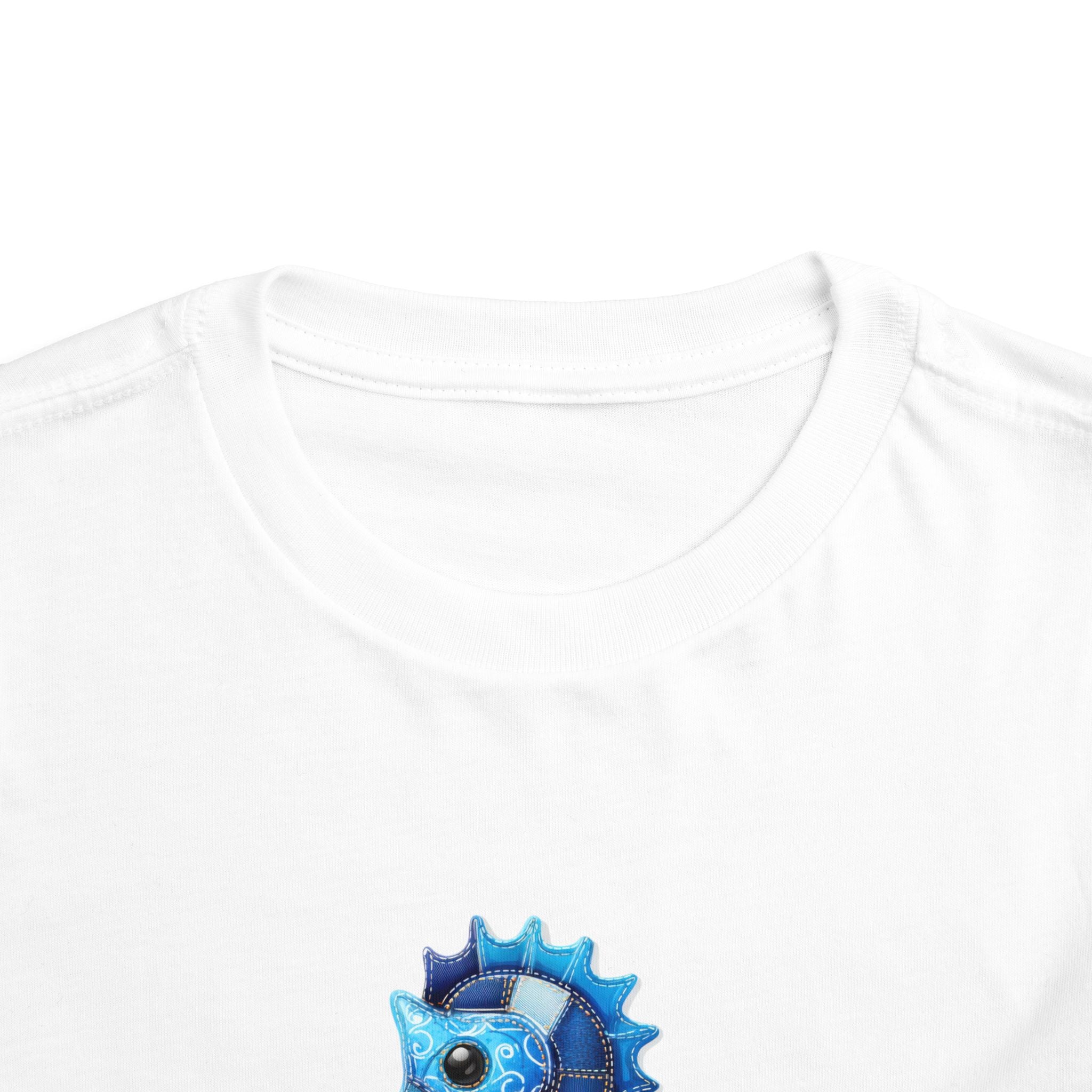 Pamuk Çocuk Tişört – Mavi Denizatı Baskılı Çocuk T-Shirt