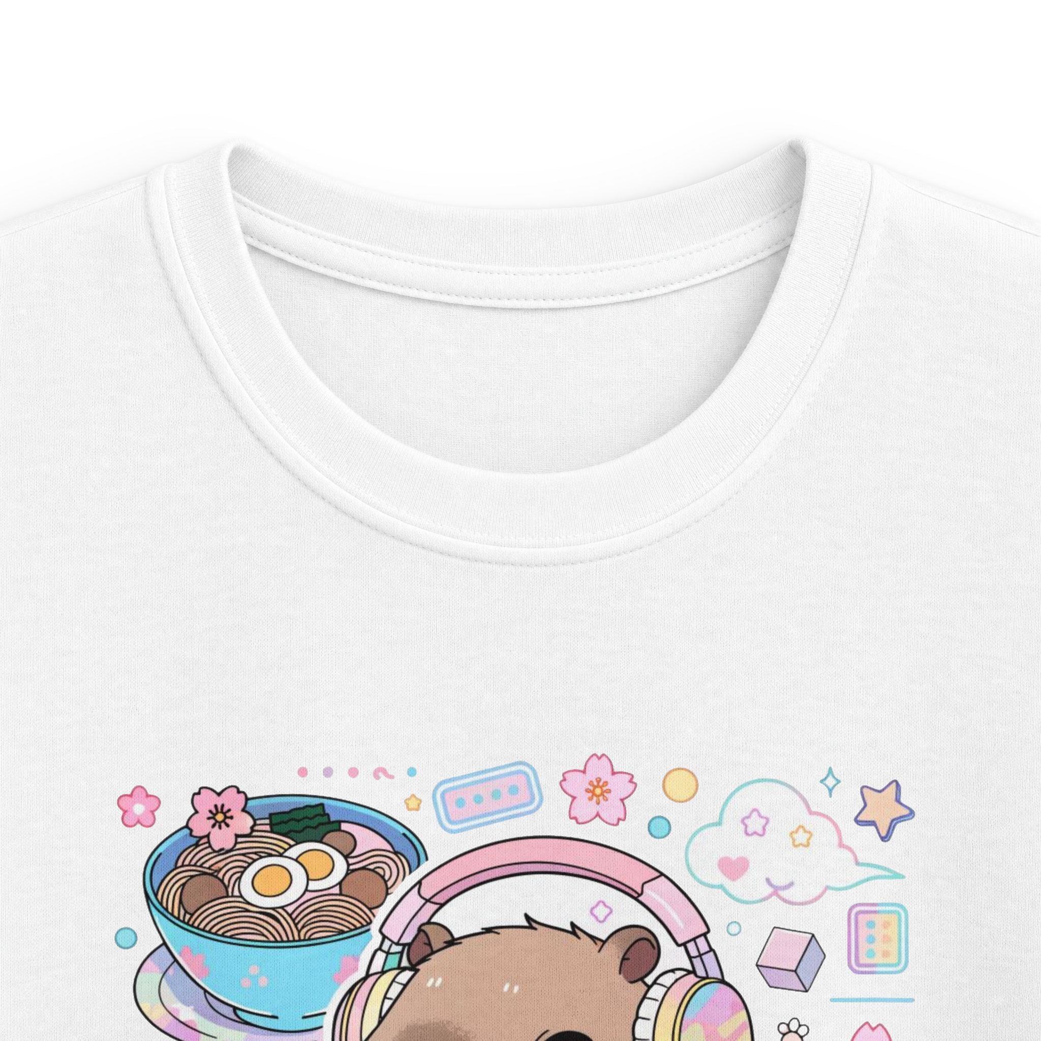 Sevimli Kapibara Çocuk Tişörtü – Kawaii Japon Tasarımı