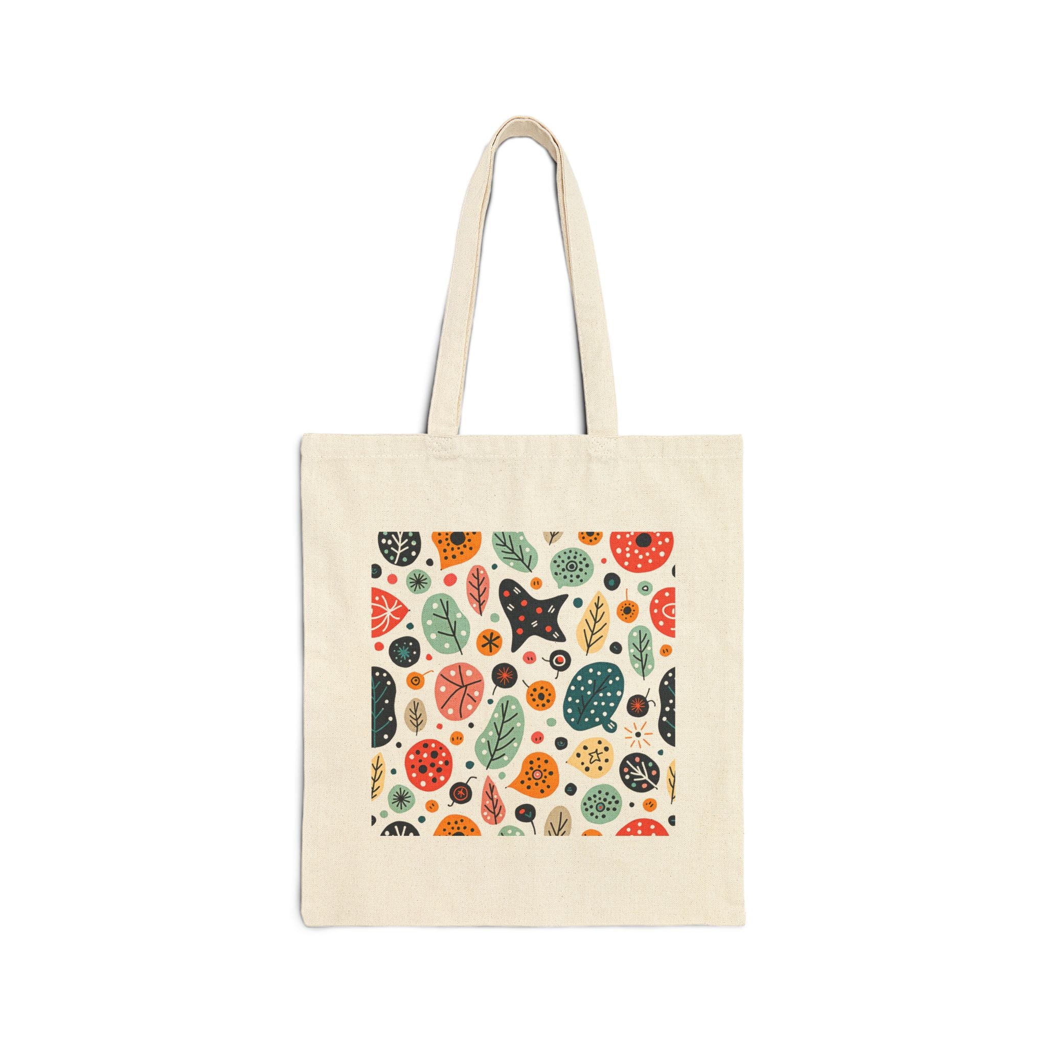 Doğadan İlham Alan Desenli Canvas Bez Çanta