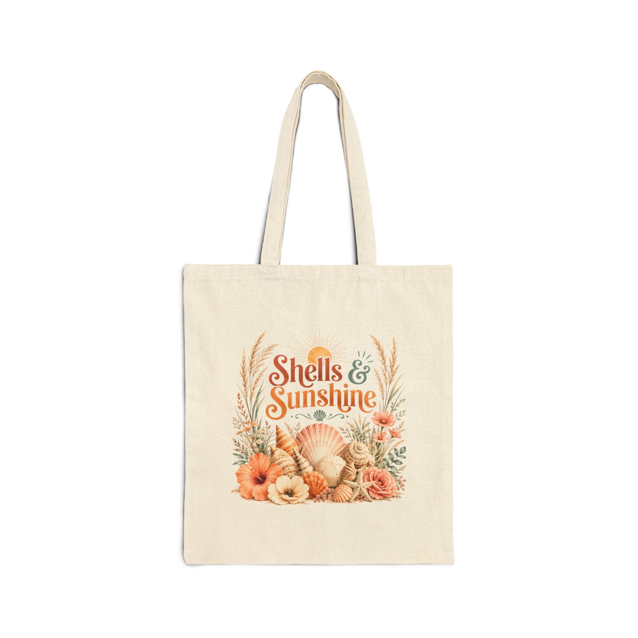 Shells & Sunshine Kanvas Tote Çanta