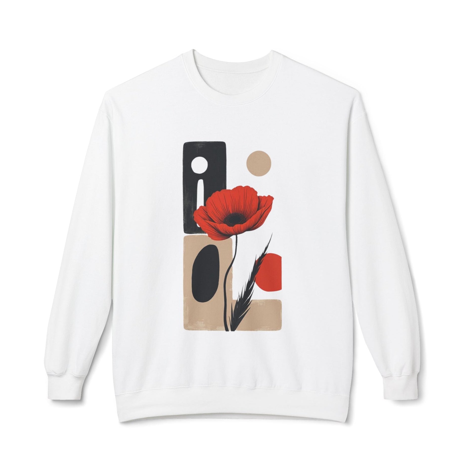 Modern Çiçek Desenli Kadın Sweatshirt