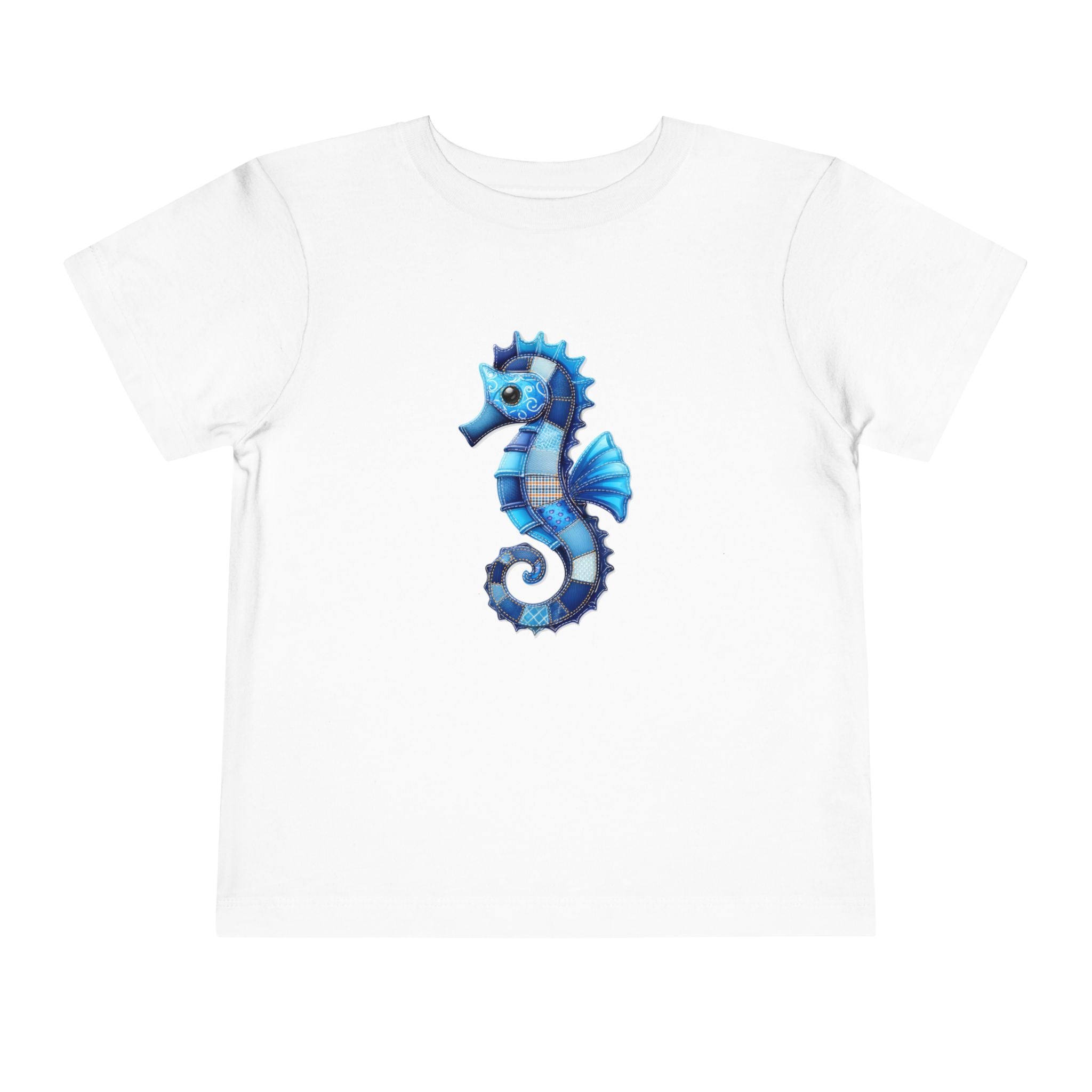 Pamuk Çocuk Tişört – Mavi Denizatı Baskılı Çocuk T-Shirt