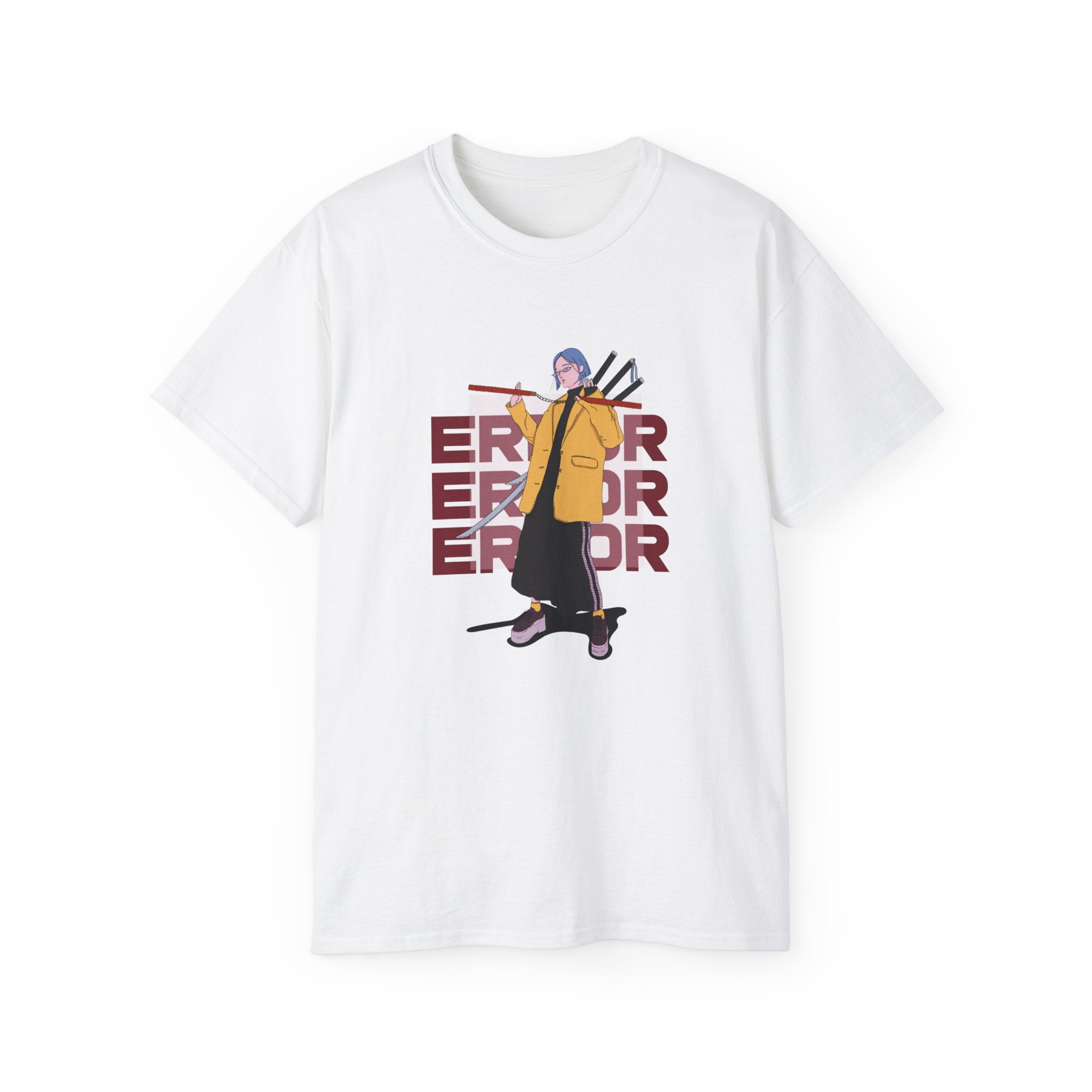 ERROR Graphic Kadın Tişört – Anime Streetwear Regular Fit T-Shirt