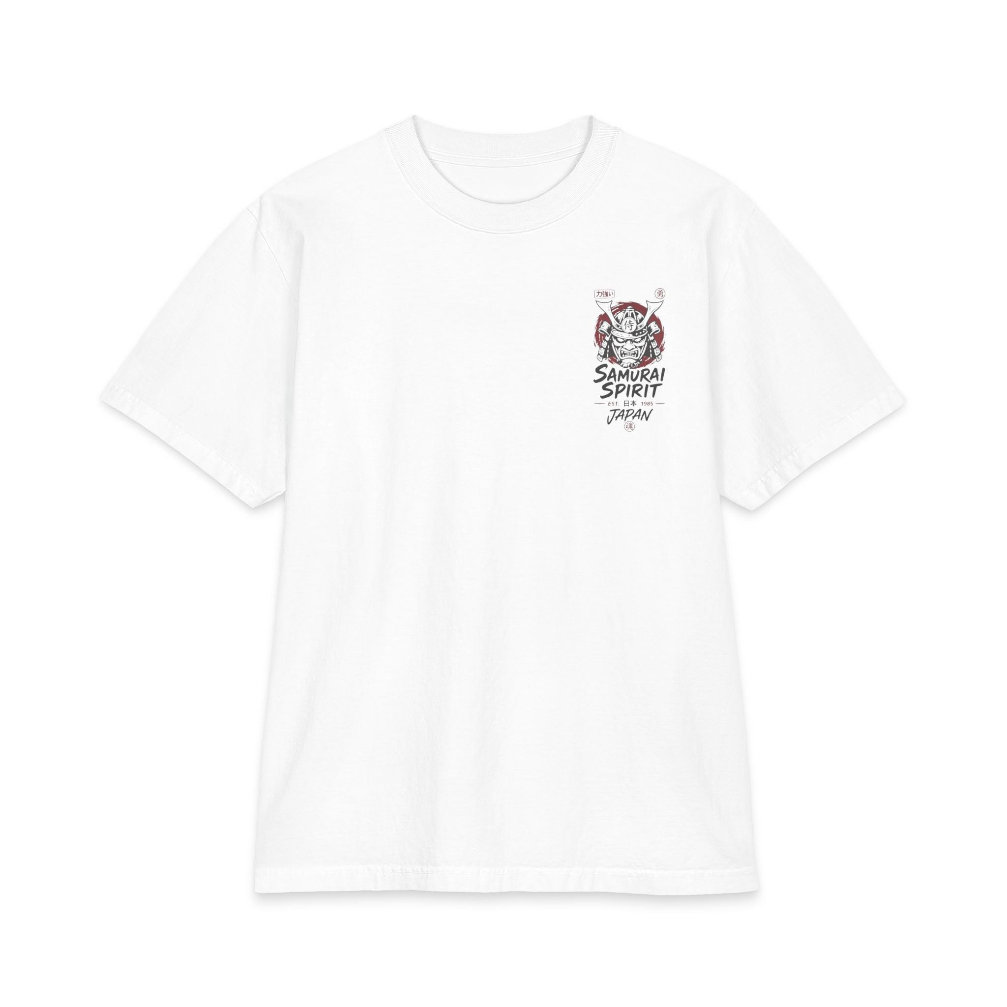 Samurai Spirit Sırt Baskılı Oversize Erkek Tişört – Japon Temalı Streetwear Tasarım