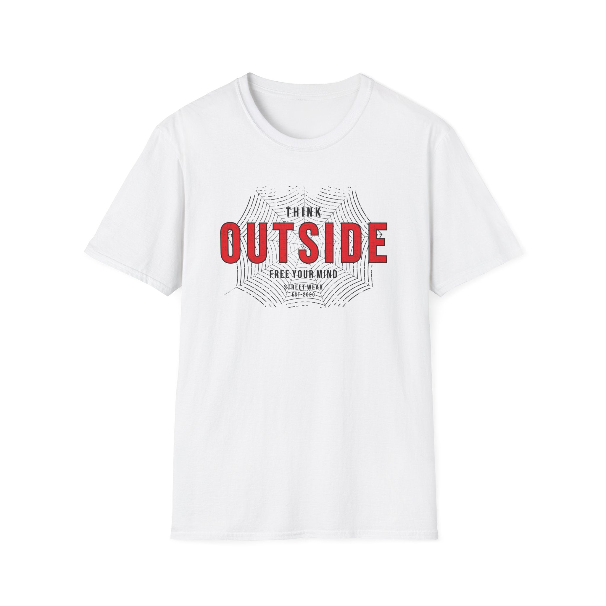 Think Outside Baskılı Regular Fit Tişört – Modern Streetwear Erkek/Kadın T-Shirt