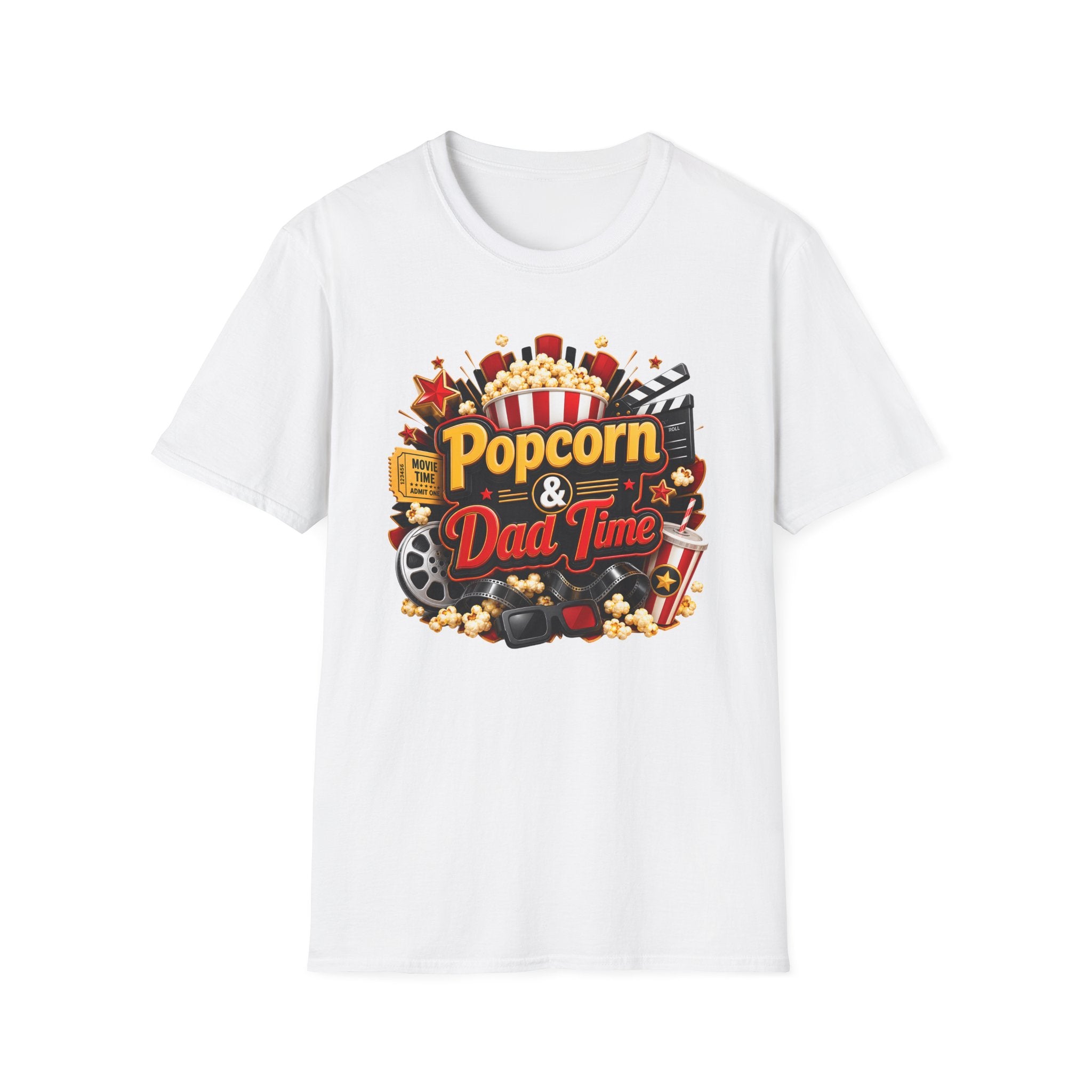 Popcorn & Dad Time Erkek Regular Fit Tişört