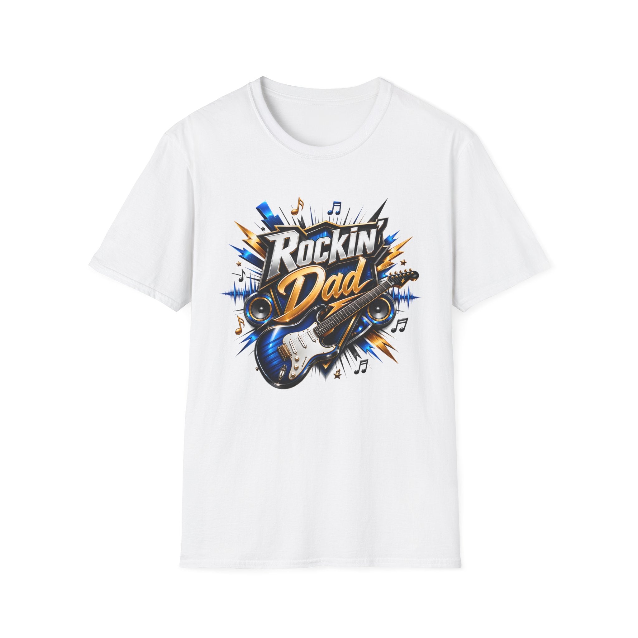 Rockin' Dad Regular Fit Erkek Tişört – Müziğin Ritmini Taşıyan Babalar İçin