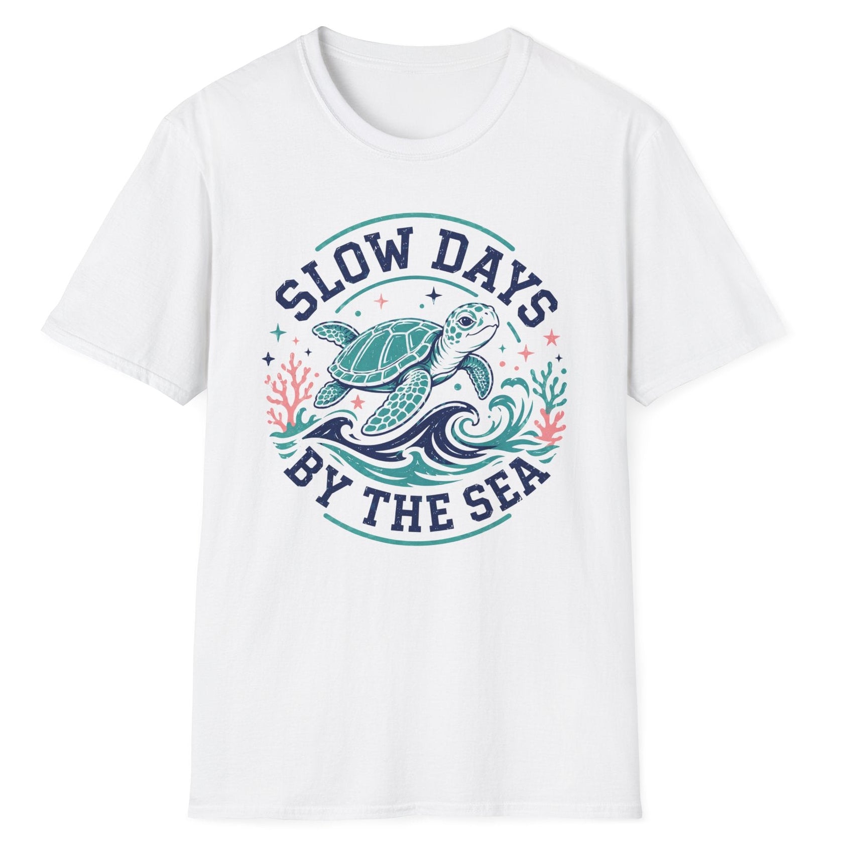 Slow Days By The Sea Kadın Straight Fit Tişört