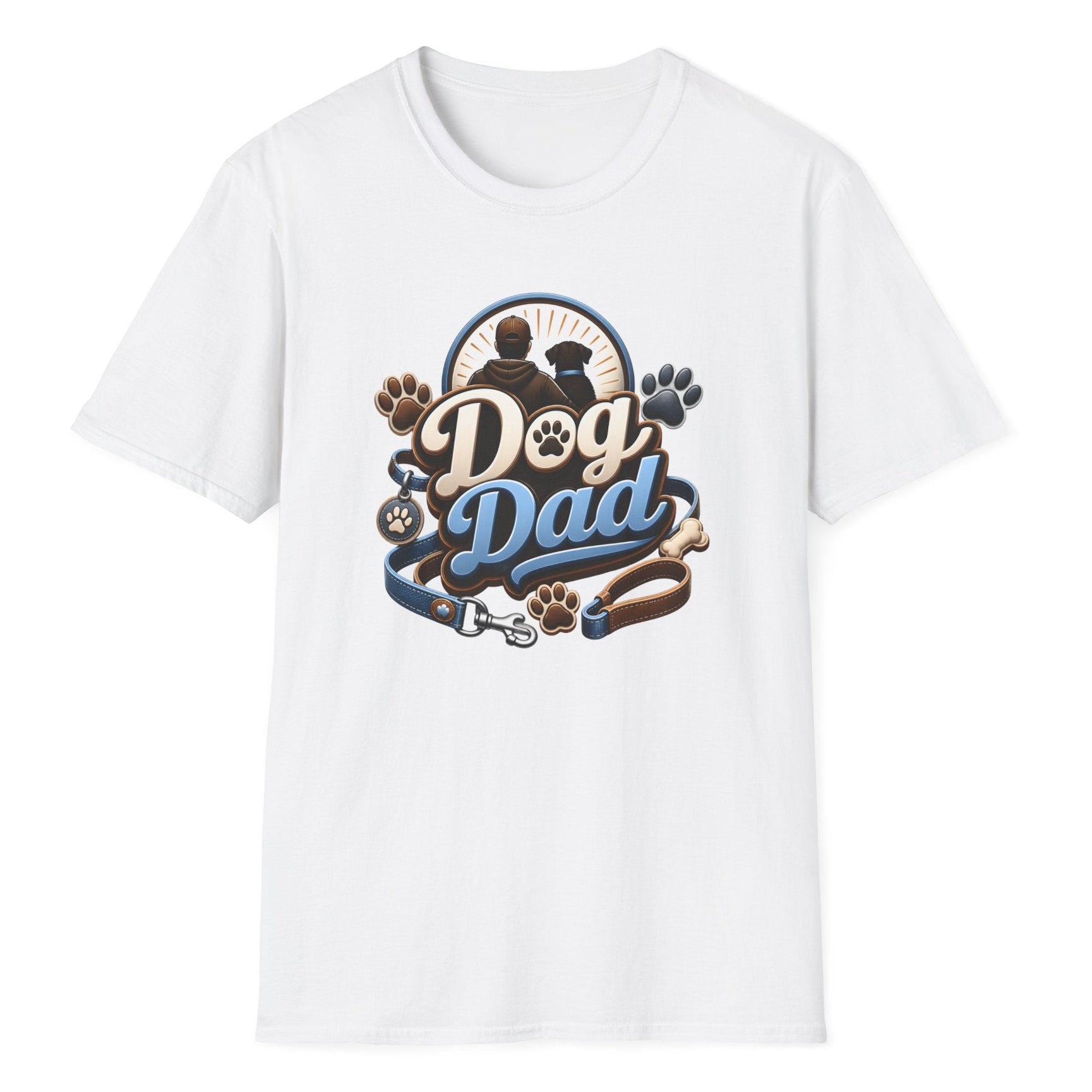Dog Dad Erkek Regular Fit Tişört – Köpek Babaları İçin Eğlenceli Baskılı Tişört