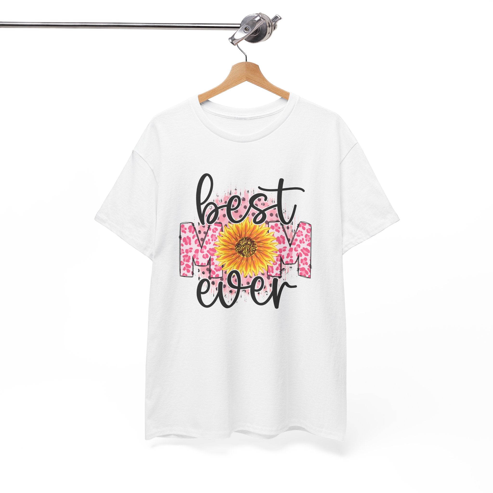 Best Mom Ever – Çiçek Detaylı Anne Tişörtü