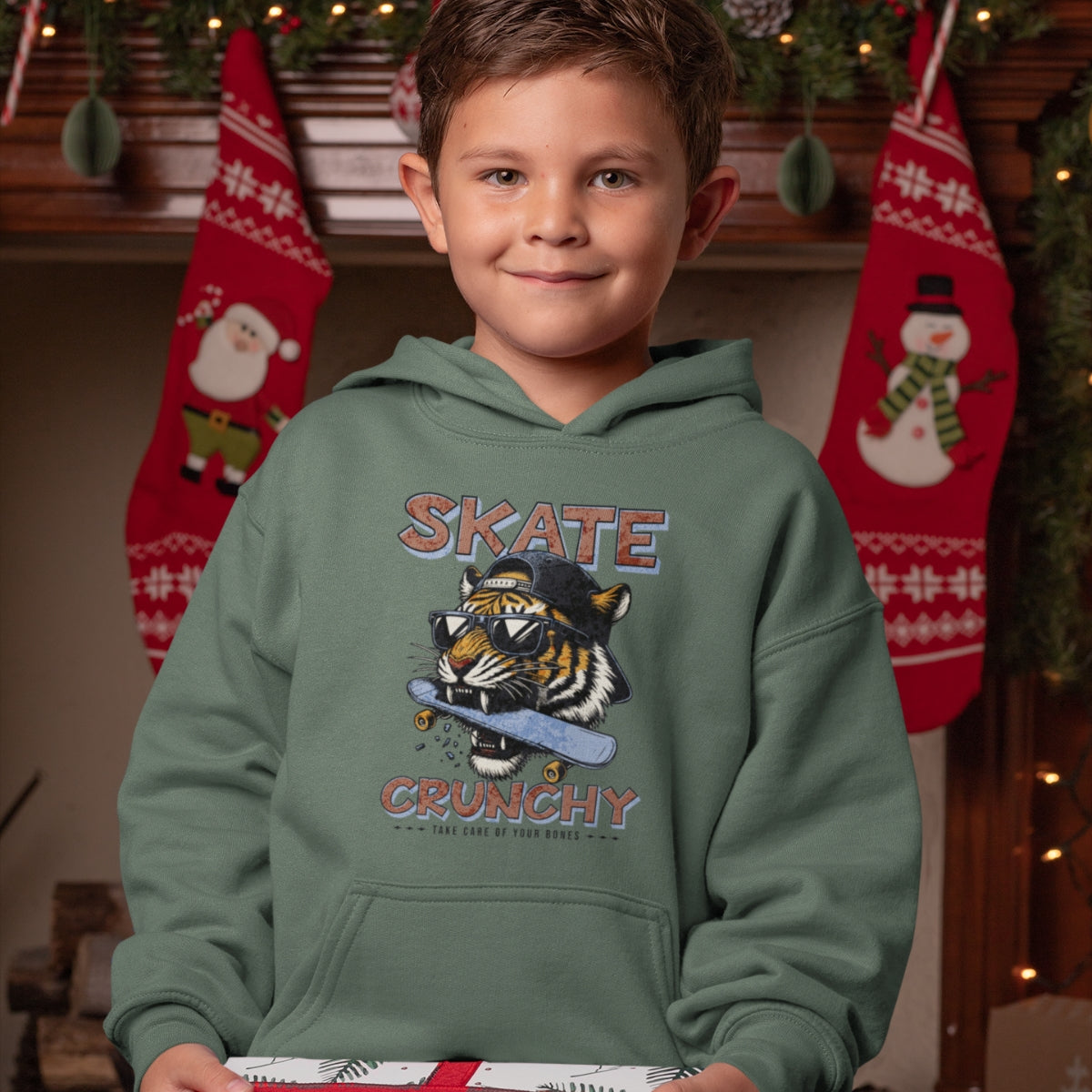 Skate Crunchy – Çocuk Hoodie (Kaykay Ruhunu Taşı)