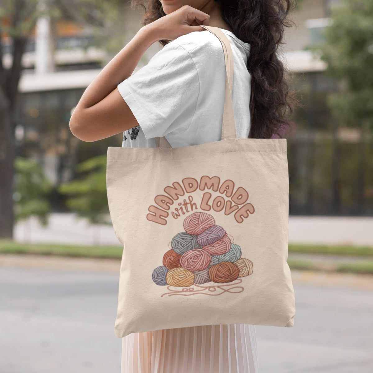 Örgü Sever Çantası – Ham Bez, Şık ve Dayanıklı