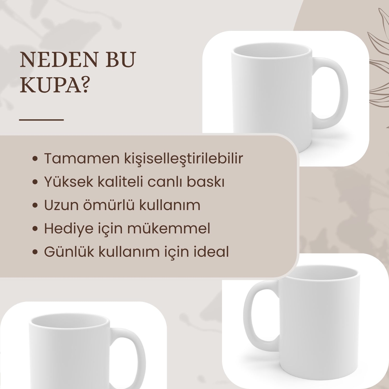 Kişiselleştirilebilir Kupa – Kendi Tasarımını Oluştur | İsimli, Fotoğraflı, Özel Baskı Kupa