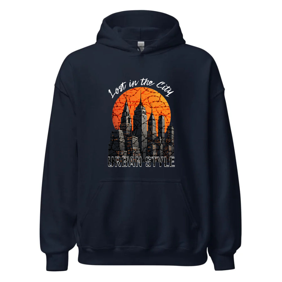 Lost in the City – Urban Unisex Hoodie