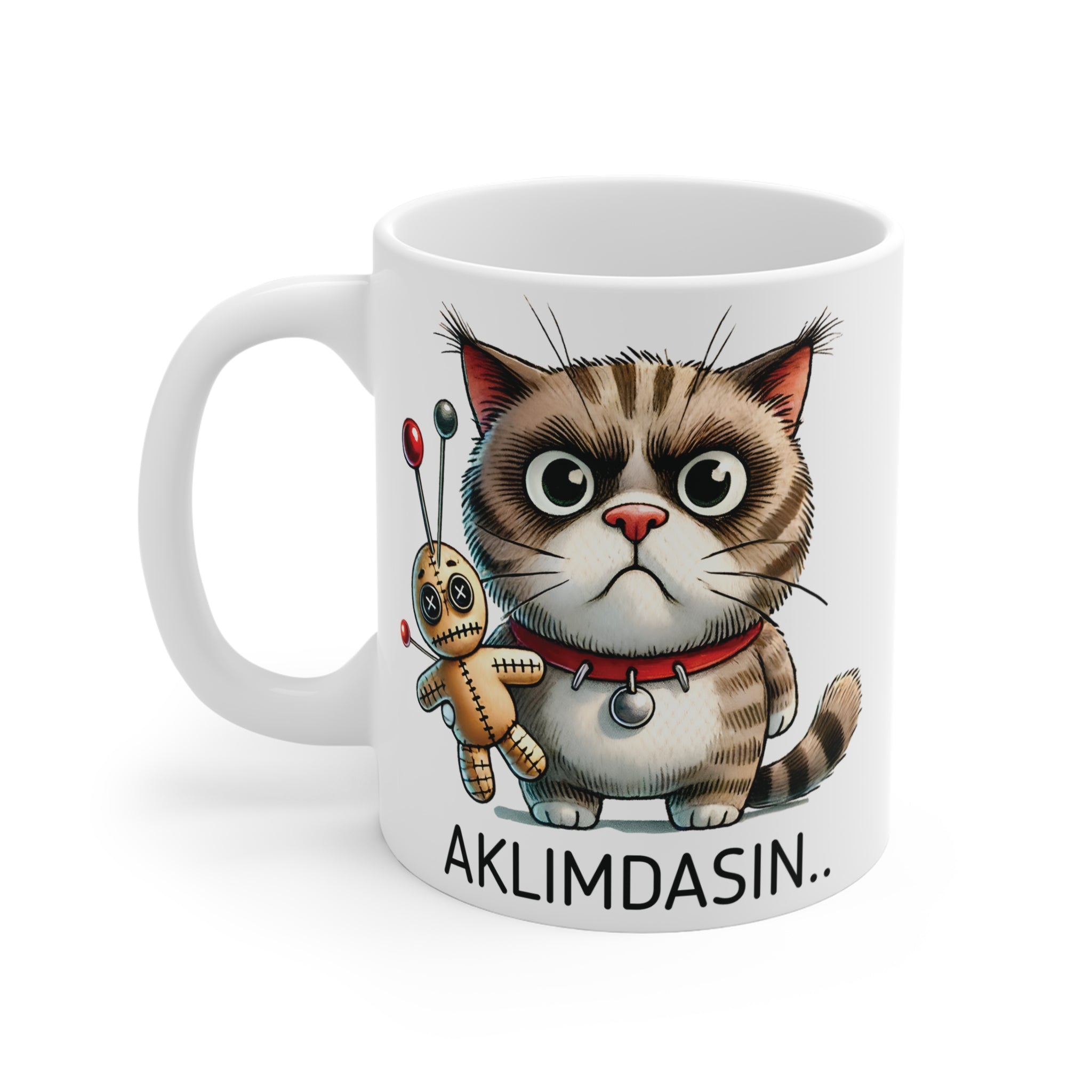 Aklımdasın Kedi Tasarımlı Porselen Kupa