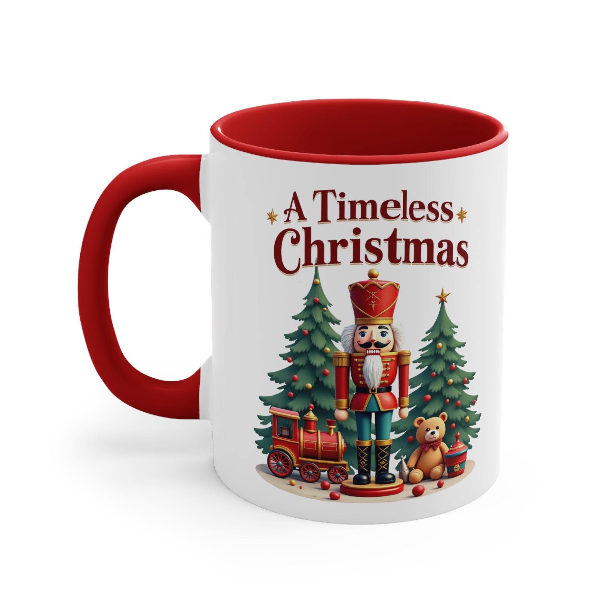 A Timeless Christmas Kırmızı Kulplu Porselen Kupa | 325 ml