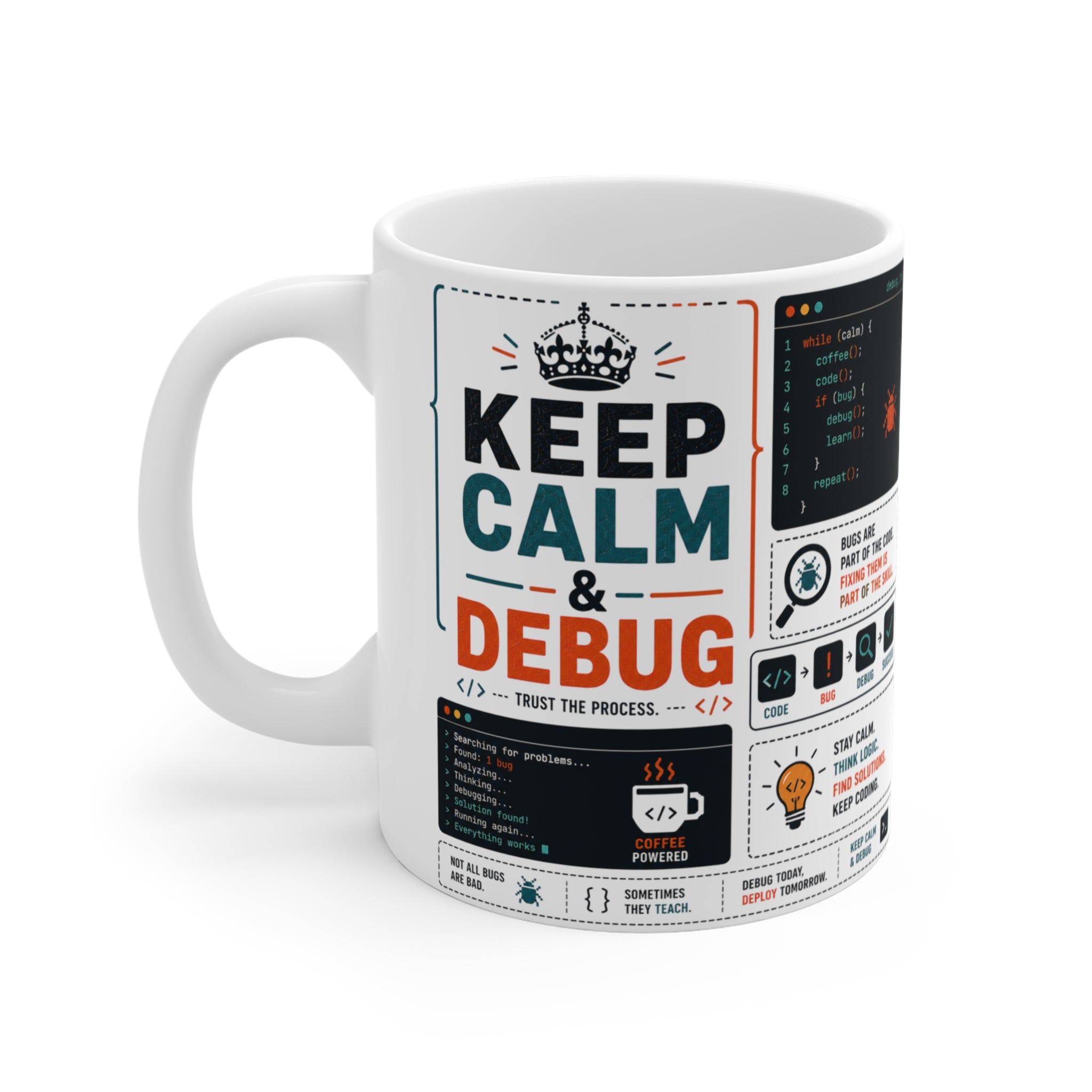 Porselen Kupa – "Keep Calm & Debug"