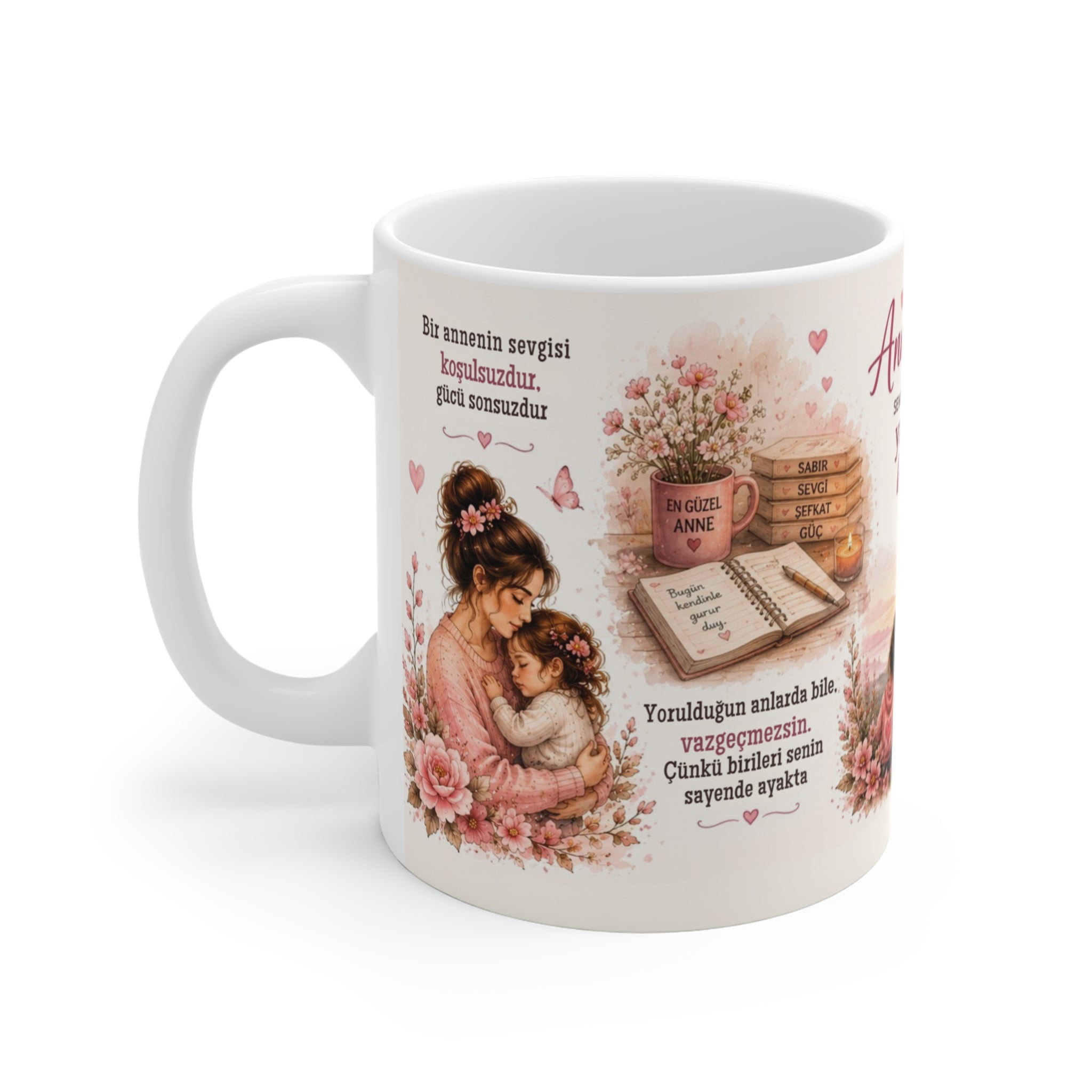 Anne Gücü Serisi 2 Porselen Kupa – 11 Oz (330 ml)