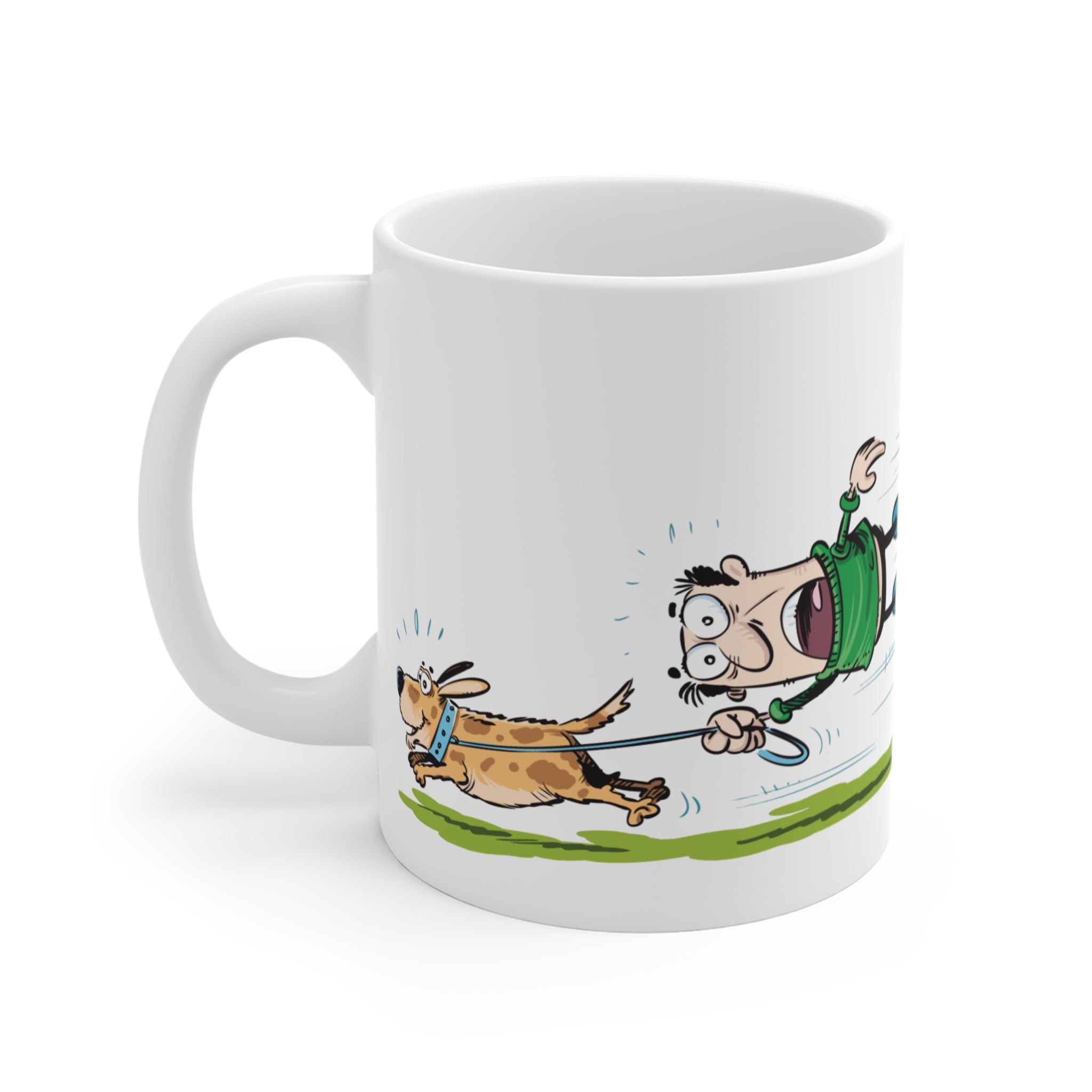 Köpeğin Peşinde Sürüklenen Adam – Eğlenceli Kupa