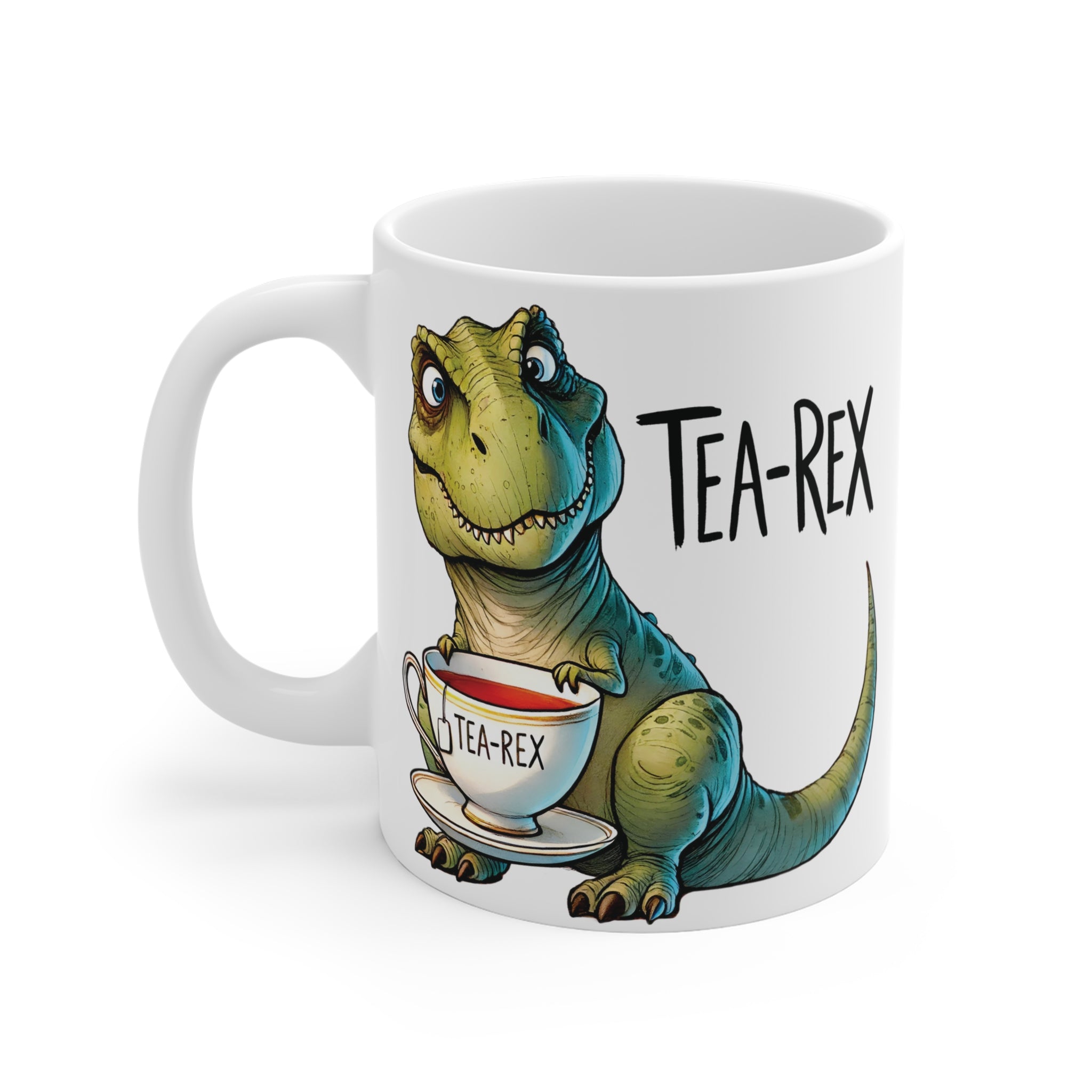 Tea-Rex Dinozor Kupa – Eğlenceli Dinozor Tasarımlı Porselen Kupa