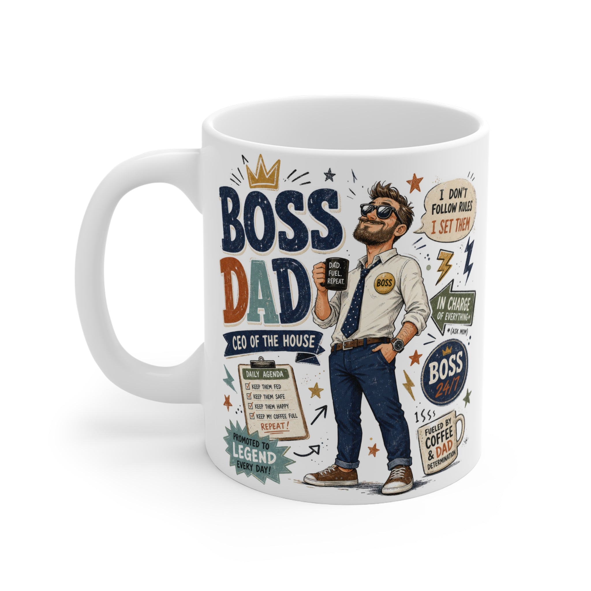 Boss Dad Porselen Kupa – CEO of the House Eğlenceli Baba Kupası