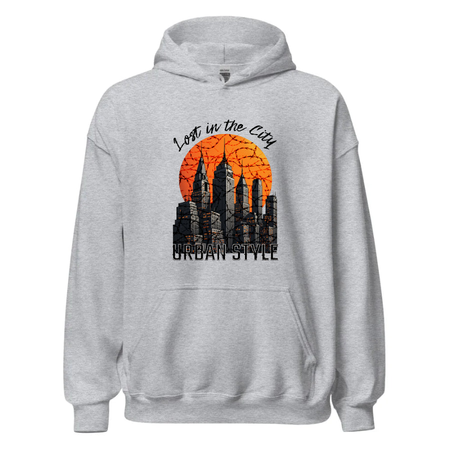 Lost in the City – Urban Unisex Hoodie