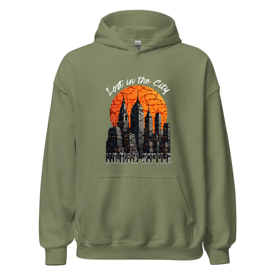 Lost in the City – Urban Unisex Hoodie