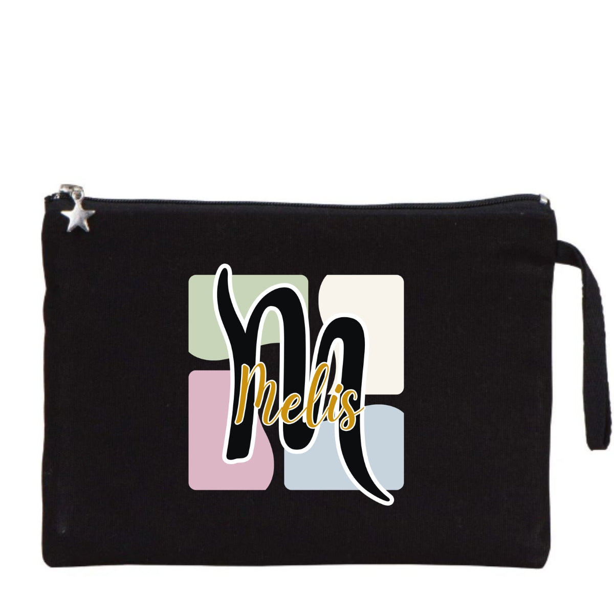 Kişiselleştirilebilir Siyah Clutch Çanta – Pastel Koleksiyonu