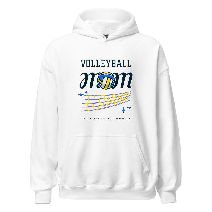 Volleyball Mom – Baskılı Kapüşonlu Oversize Sweatshirt