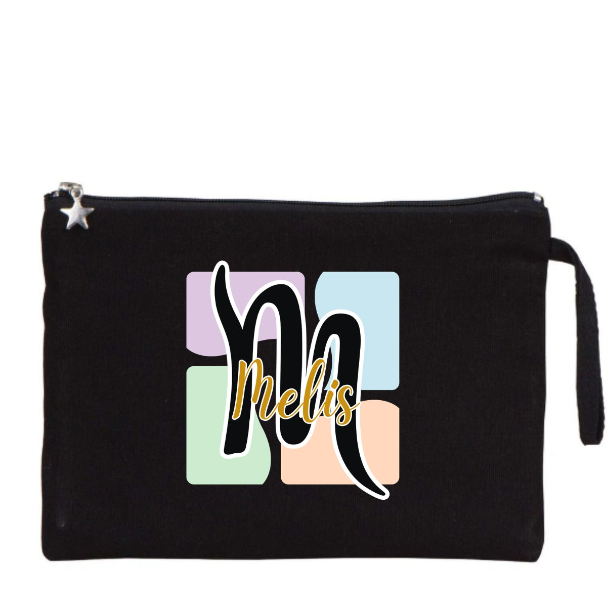 Kişiselleştirilebilir Siyah Clutch Çanta – Pastel Koleksiyonu