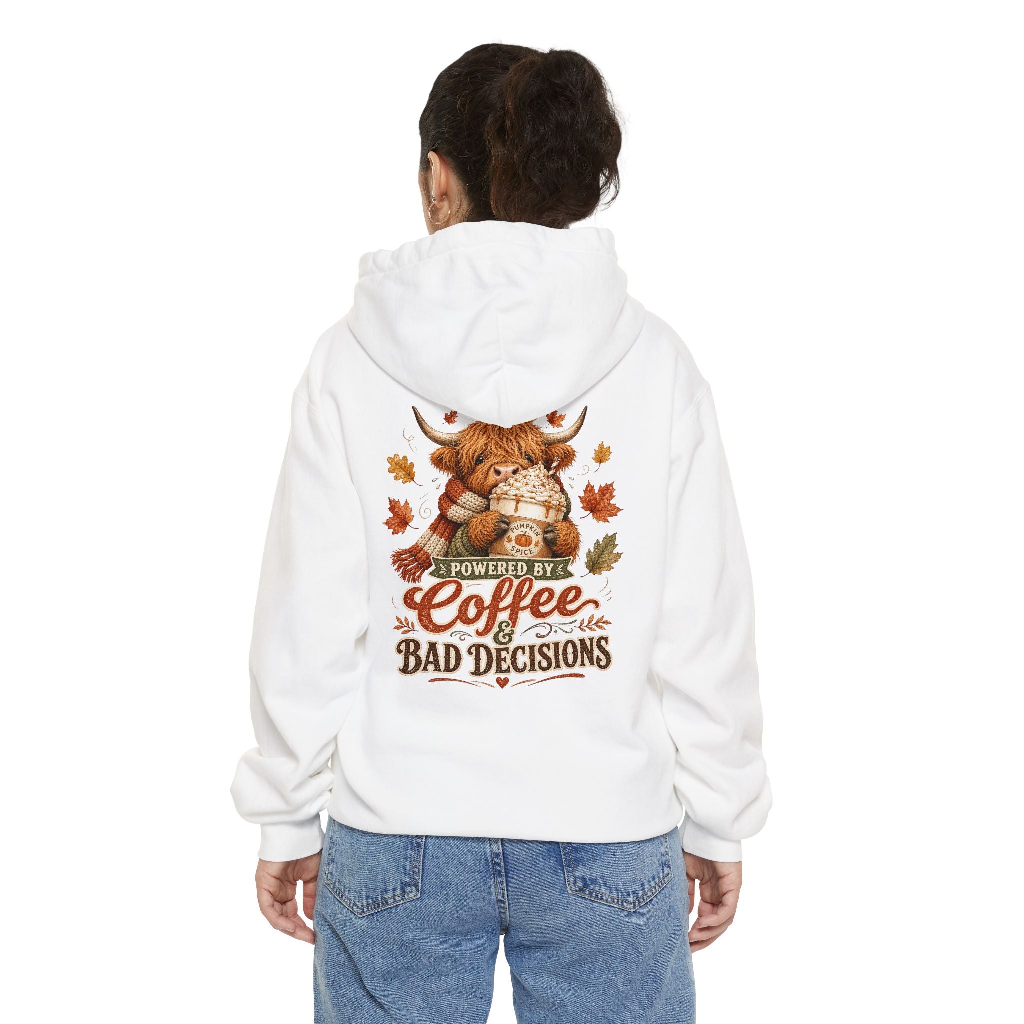Powered by Coffee & Bad Decisions Sırt Baskılı Kadın Sweatshirt