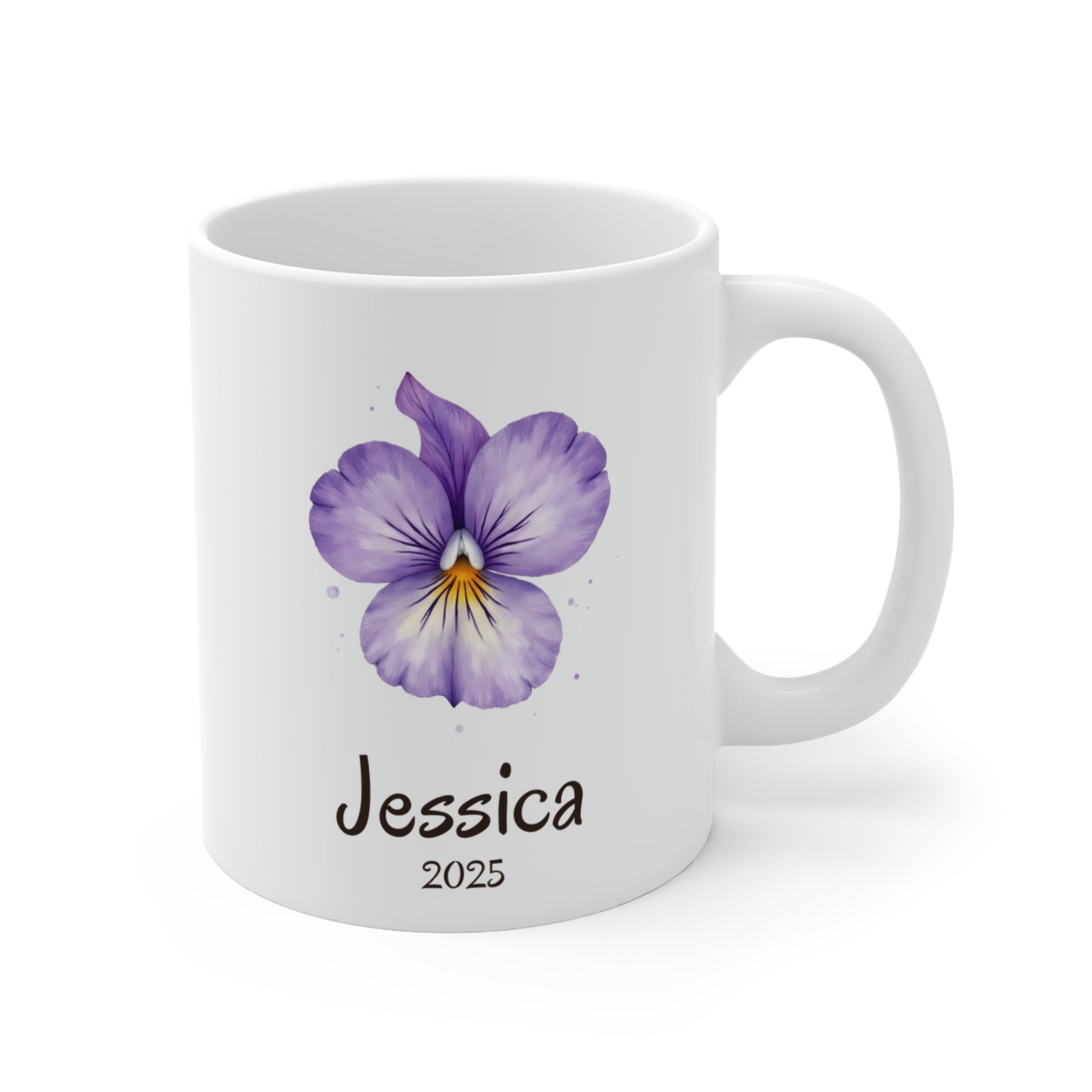 Kişiselleştirilebilir Çiçek Tasarımlı Porselen Kupa – 6 Tasarım Seçeneği