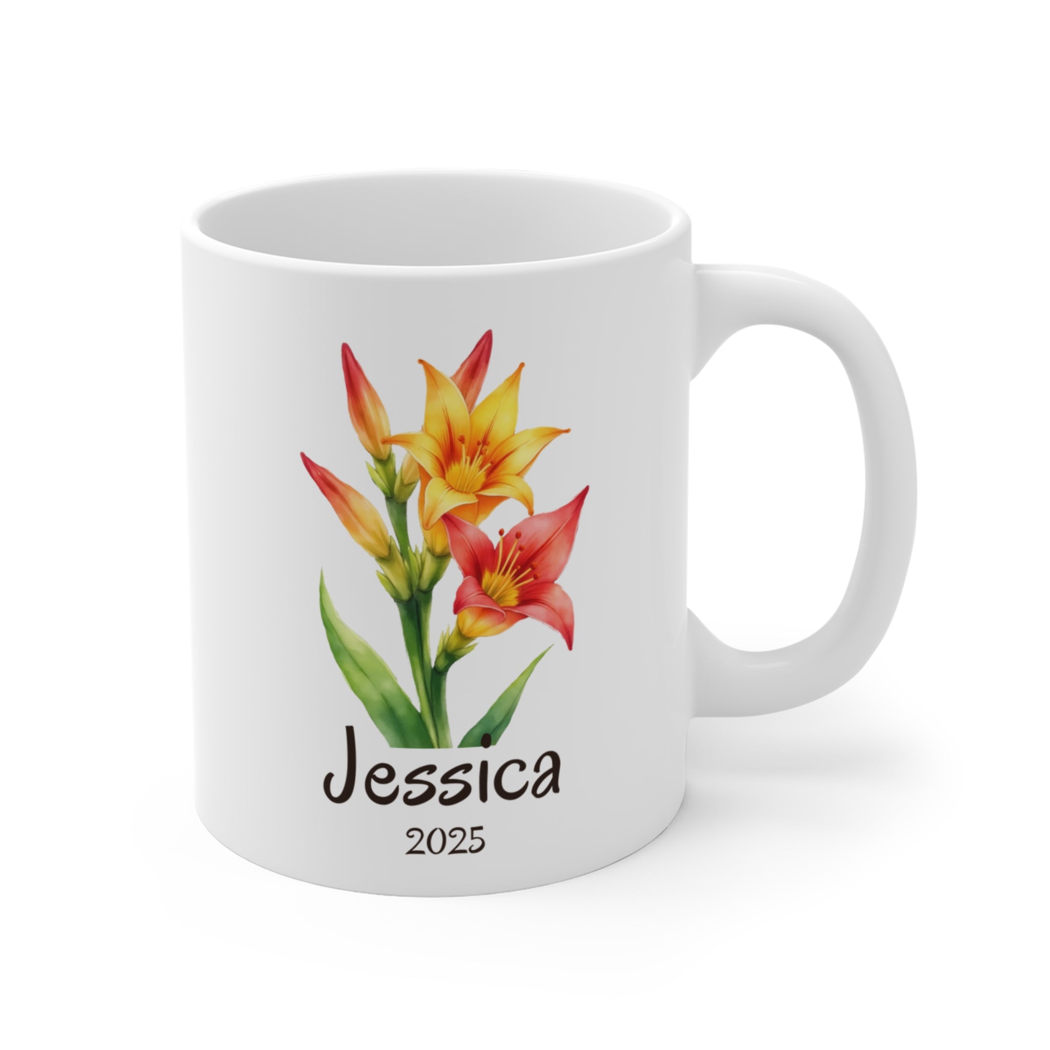 Kişiselleştirilebilir Çiçek Tasarımlı Porselen Kupa – 6 Tasarım Seçeneği