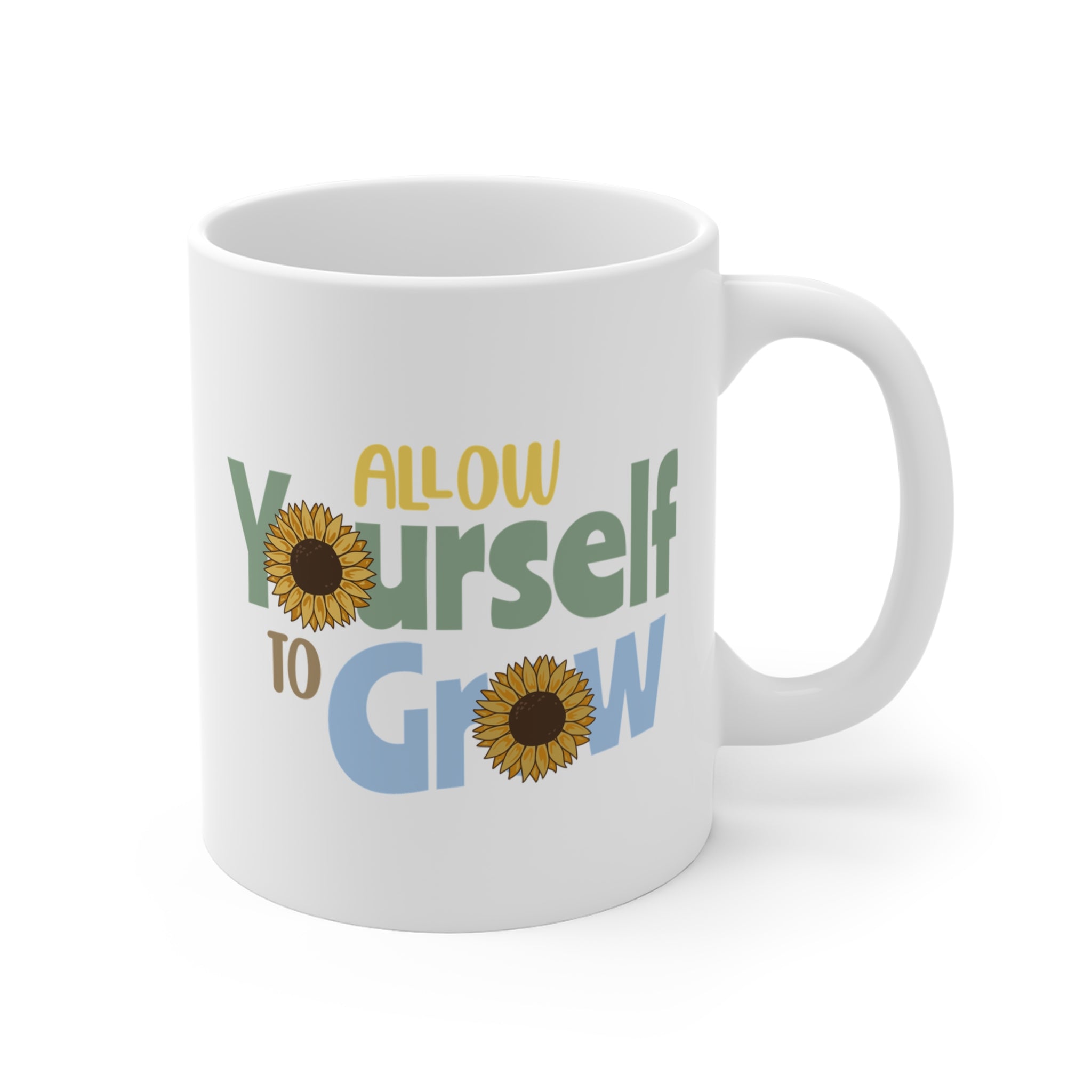 Allow Yourself To Grow Porselen Kupa – Motivasyon Temalı Kahve Kupası