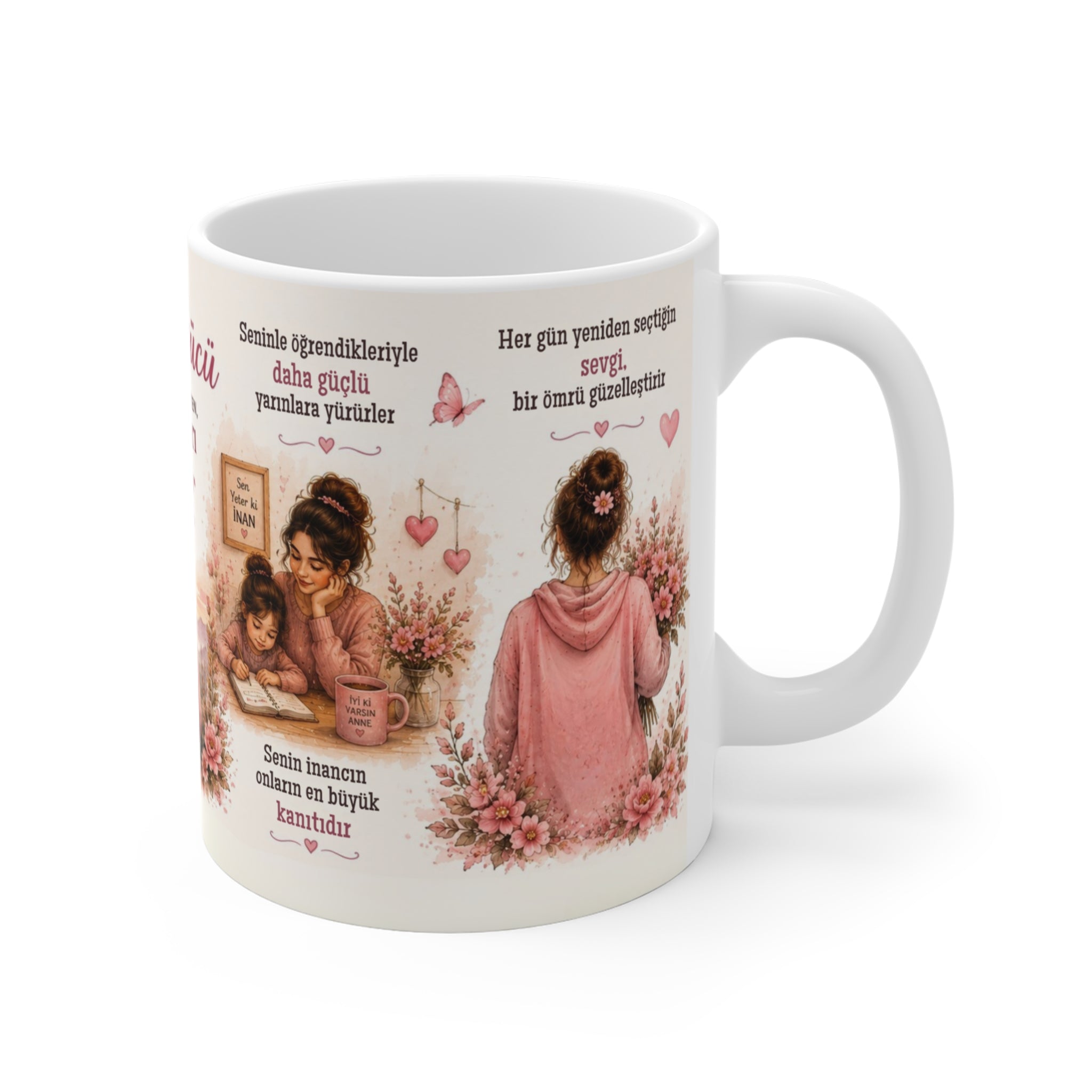 Anne Gücü Serisi 2 Porselen Kupa – 11 Oz (330 ml)