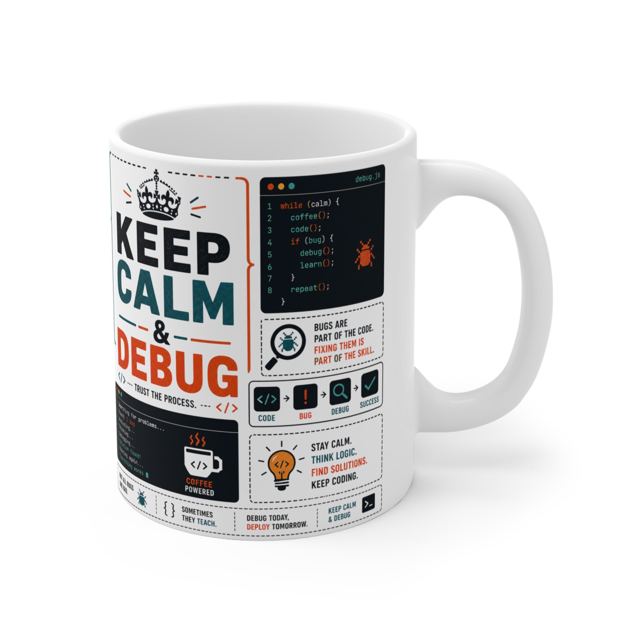 Porselen Kupa – "Keep Calm & Debug"