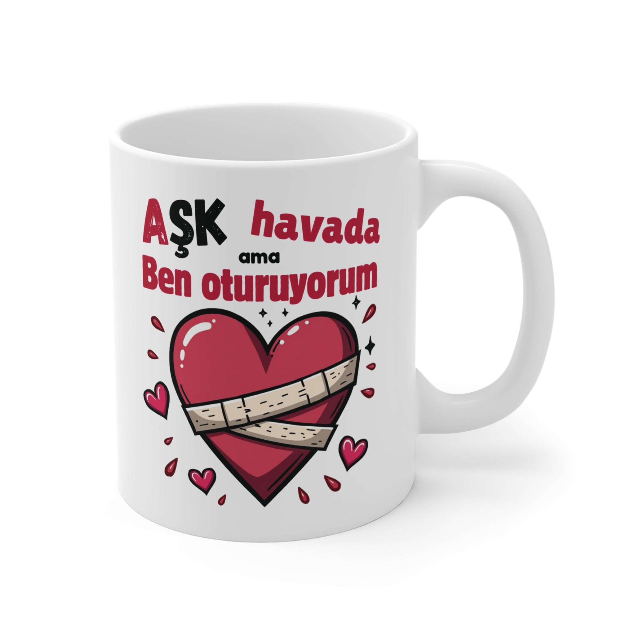 “Aşk Havada Ama Ben Oturuyorum” Anti-Valentine Kupa