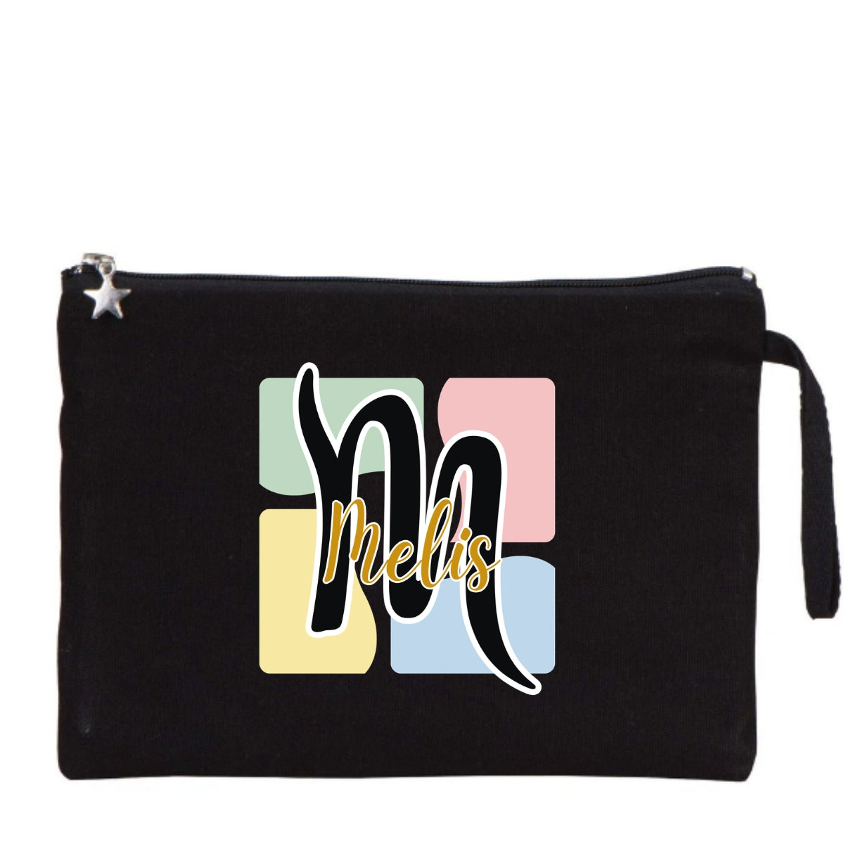 Kişiselleştirilebilir Siyah Clutch Çanta – Pastel Koleksiyonu