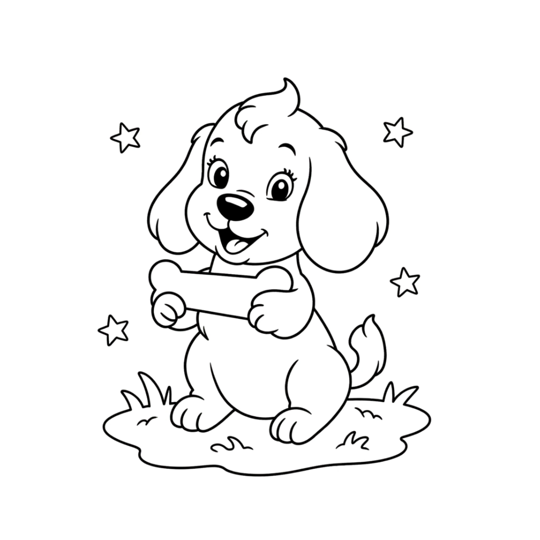 Kedi ve Köpek Temalı Boyama Kitabı – 32 Sayfa Dijital PDF (Anında İndir)