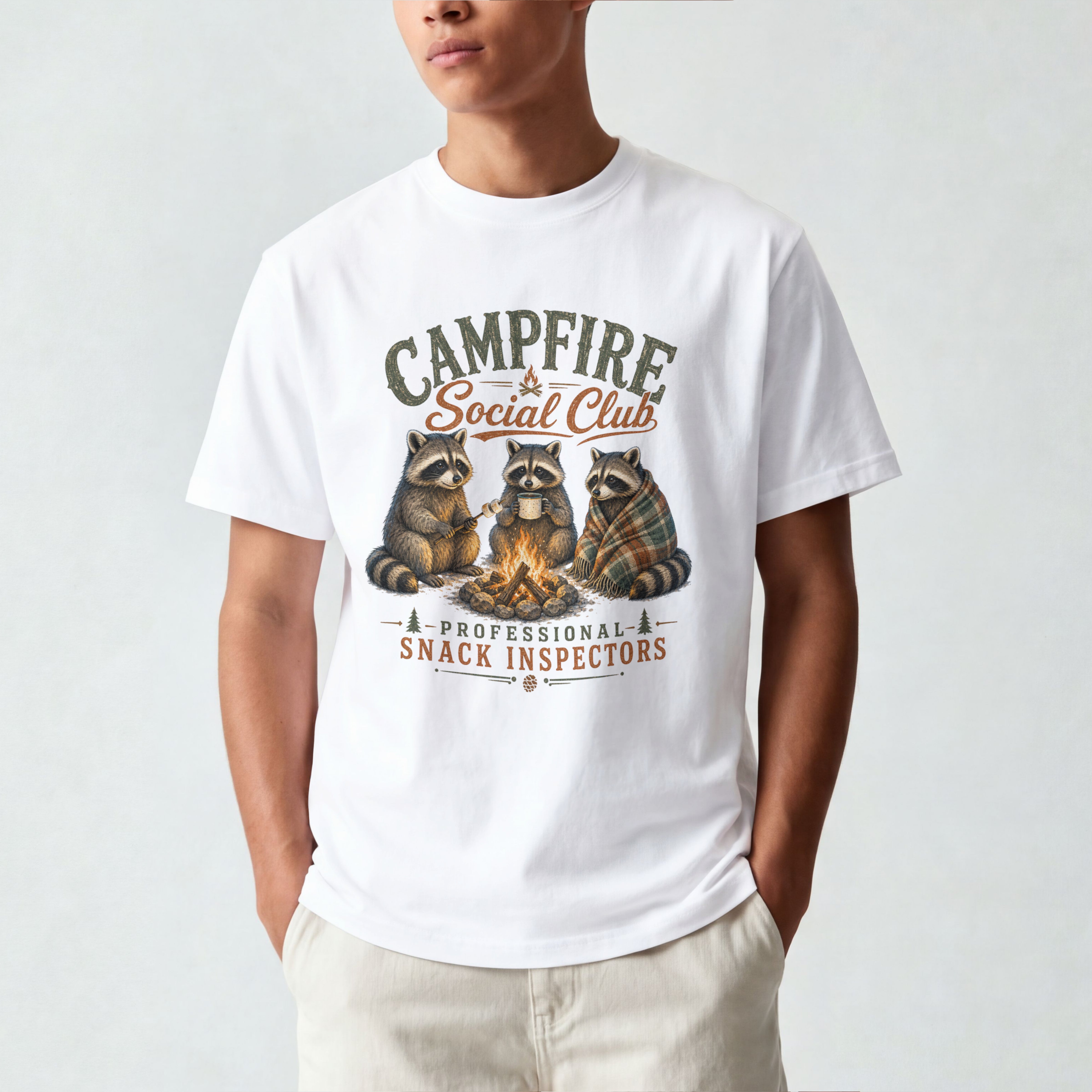 Campfire Social Club Baskılı Straight Fit Unisex Tişört