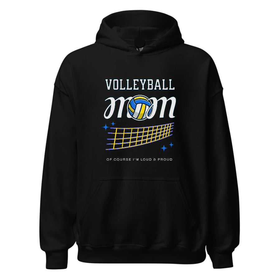 Volleyball Mom – Baskılı Kapüşonlu Oversize Sweatshirt