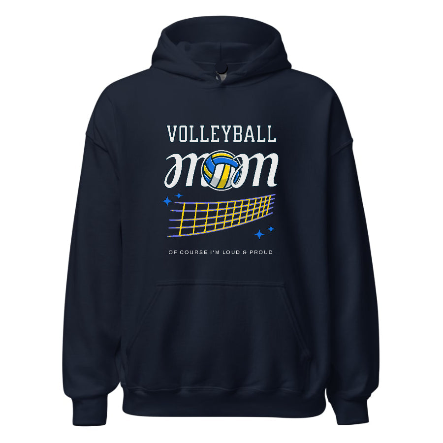 Volleyball Mom – Baskılı Kapüşonlu Oversize Sweatshirt