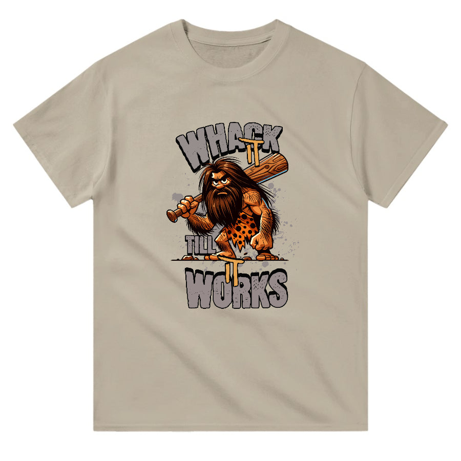 Whack It Till It Works – Komik Taş Devri Erkek Tişört