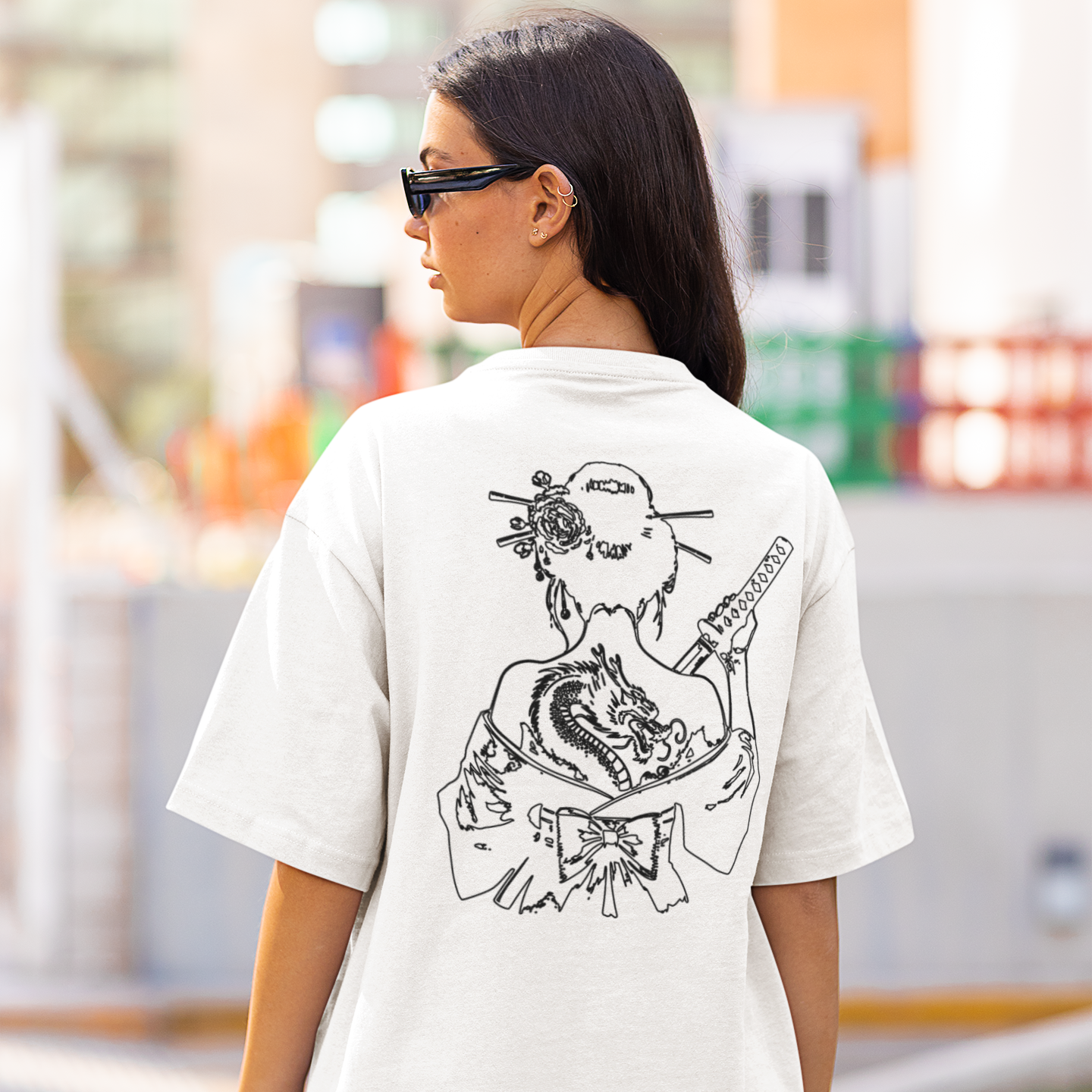 Savaşçı Geisha – Kadın Oversized Tişört