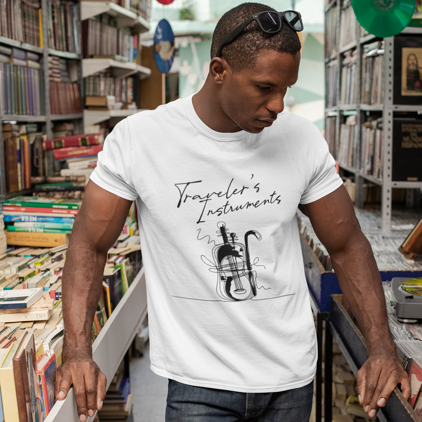 Traveler’s Instruments – Line Art Unisex Tasarım Tişört